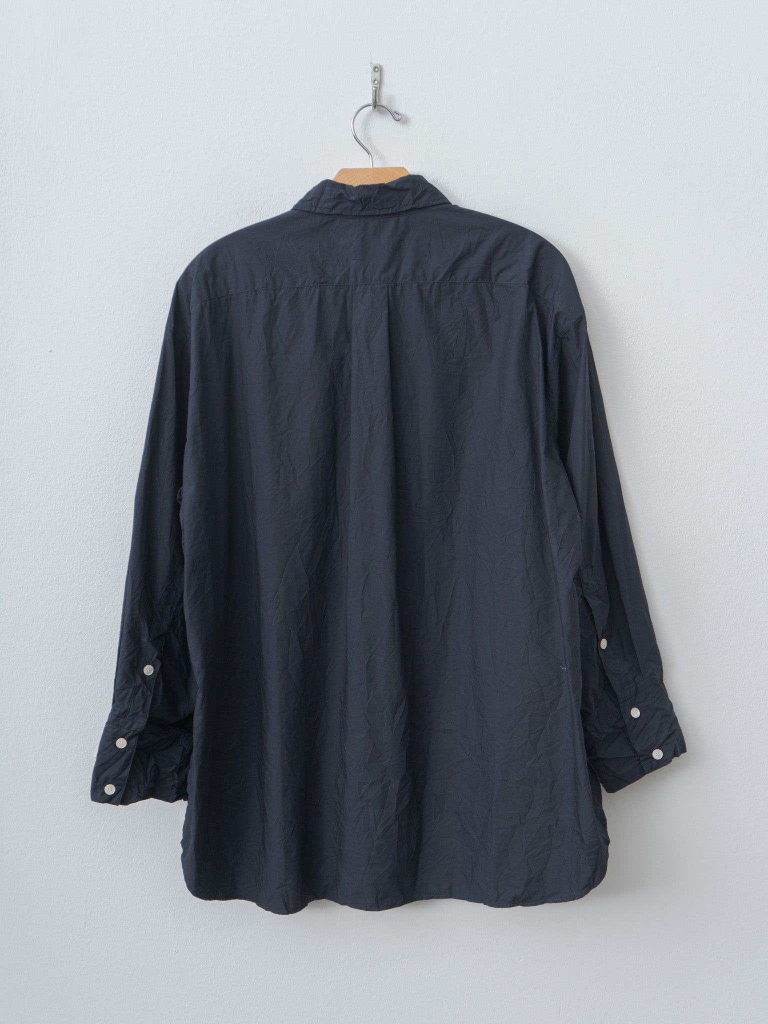 Namu Shop - Sayaka Davis Crinkled Oversized Shirt - Navy