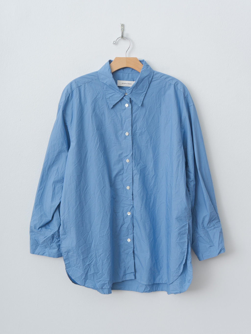 Namu Shop - Sayaka Davis Crinkled Oversized Shirt - French Blue