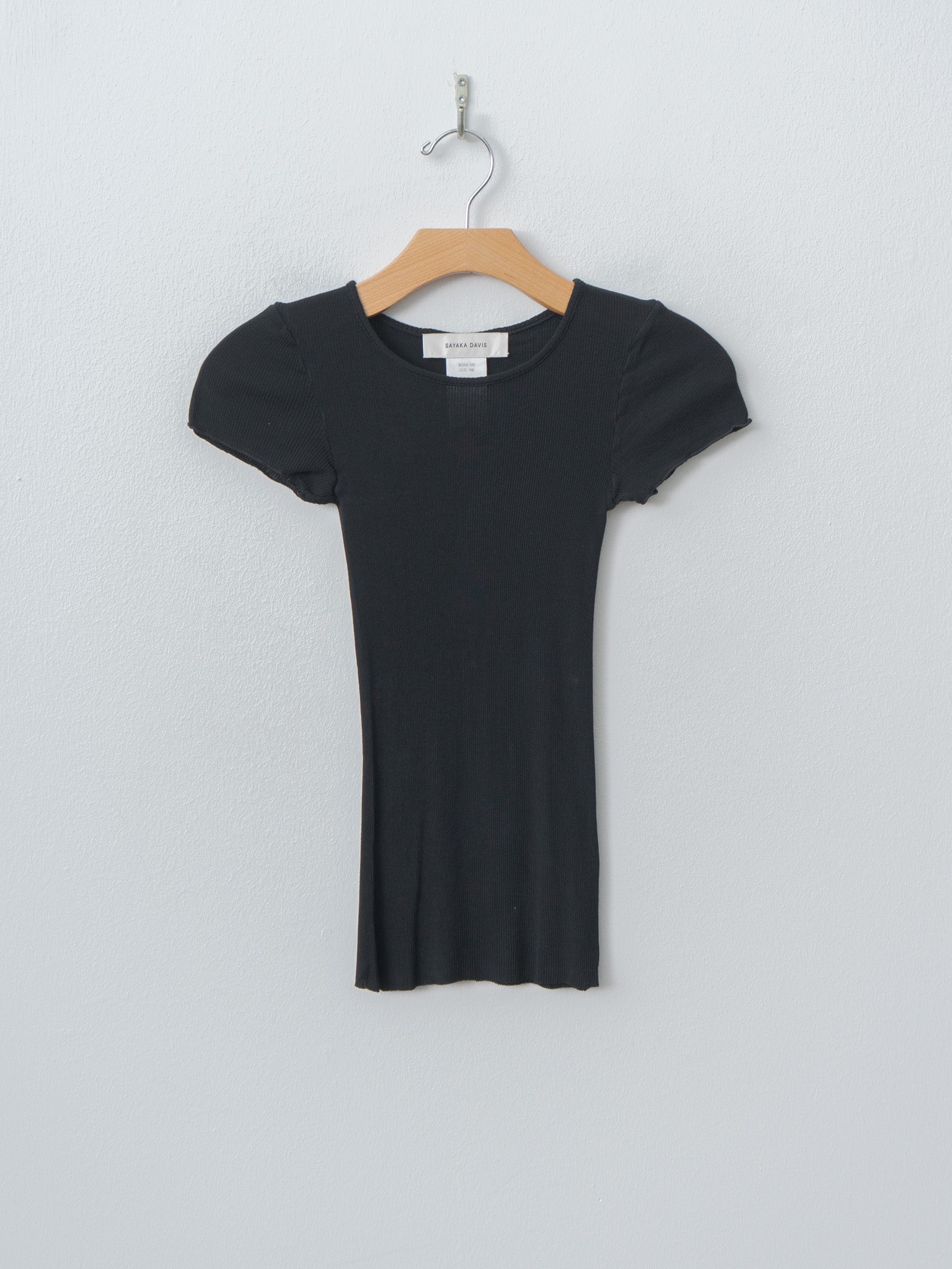 Namu Shop - Sayaka Davis Cap Sleeve Tee - Black
