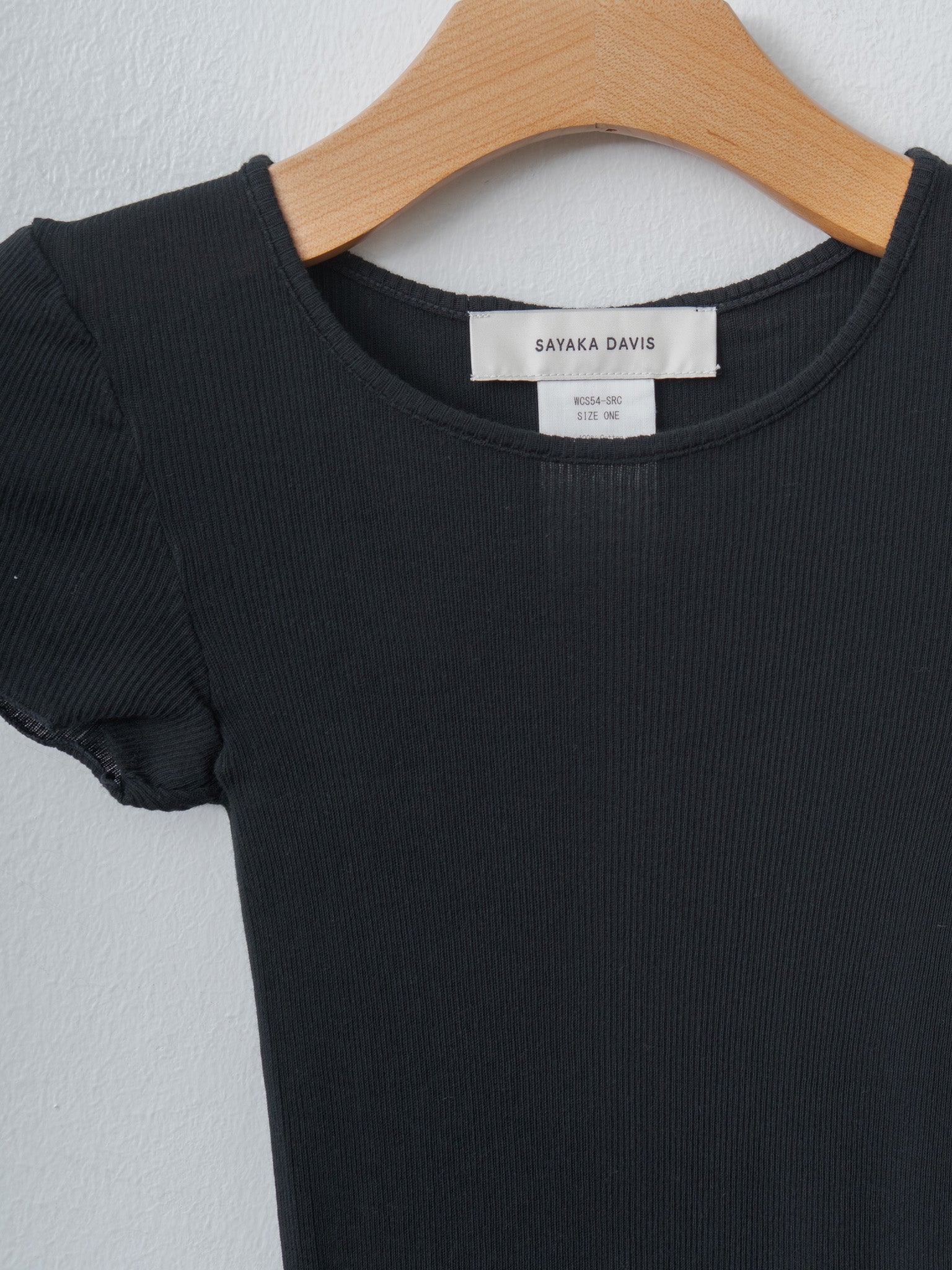 Namu Shop - Sayaka Davis Cap Sleeve Tee - Black