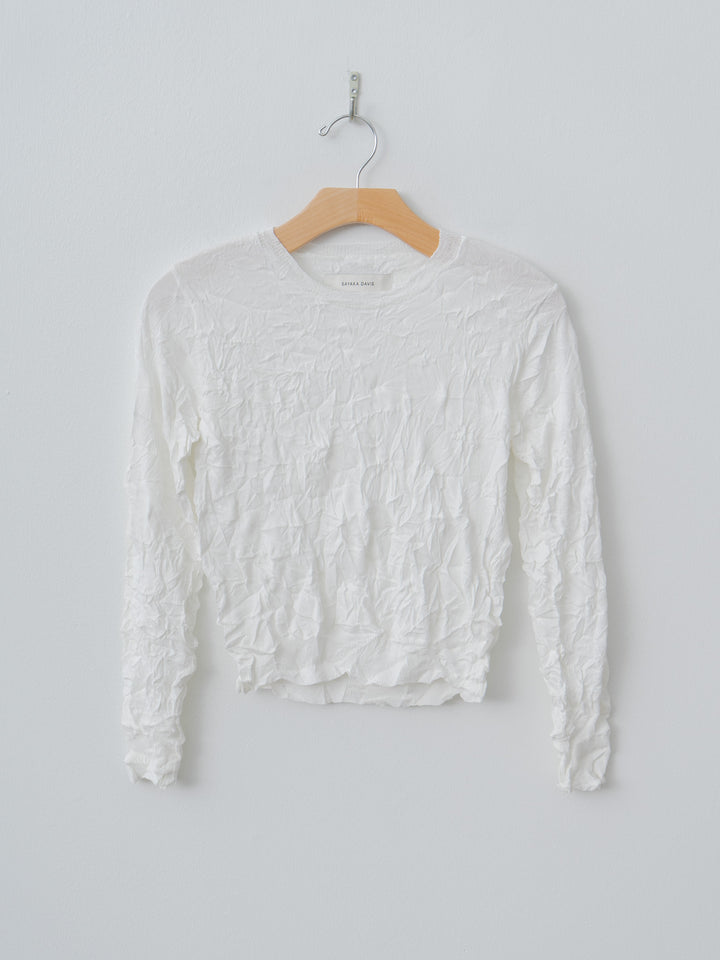 Namu Shop - Sayaka Davis Crinkled Knit Relaxed Pullover - White