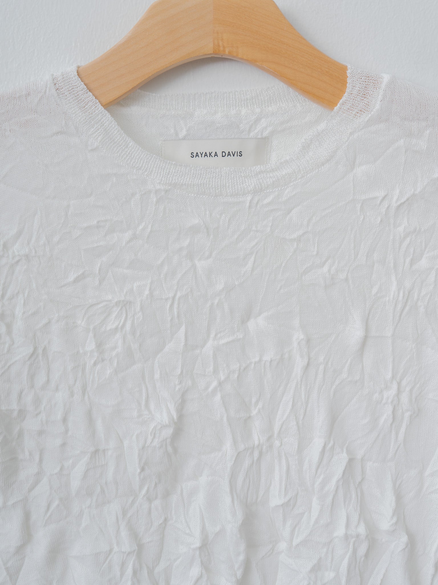 Namu Shop - Sayaka Davis Crinkled Knit Relaxed Pullover - White