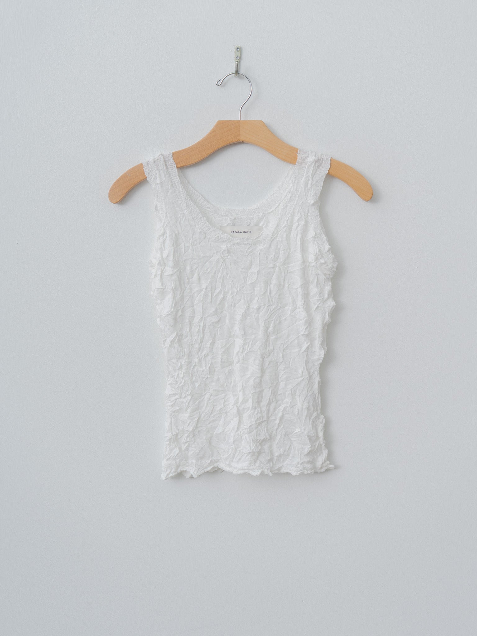 Namu Shop - Sayaka Davis Crinkled Knit Tank - White