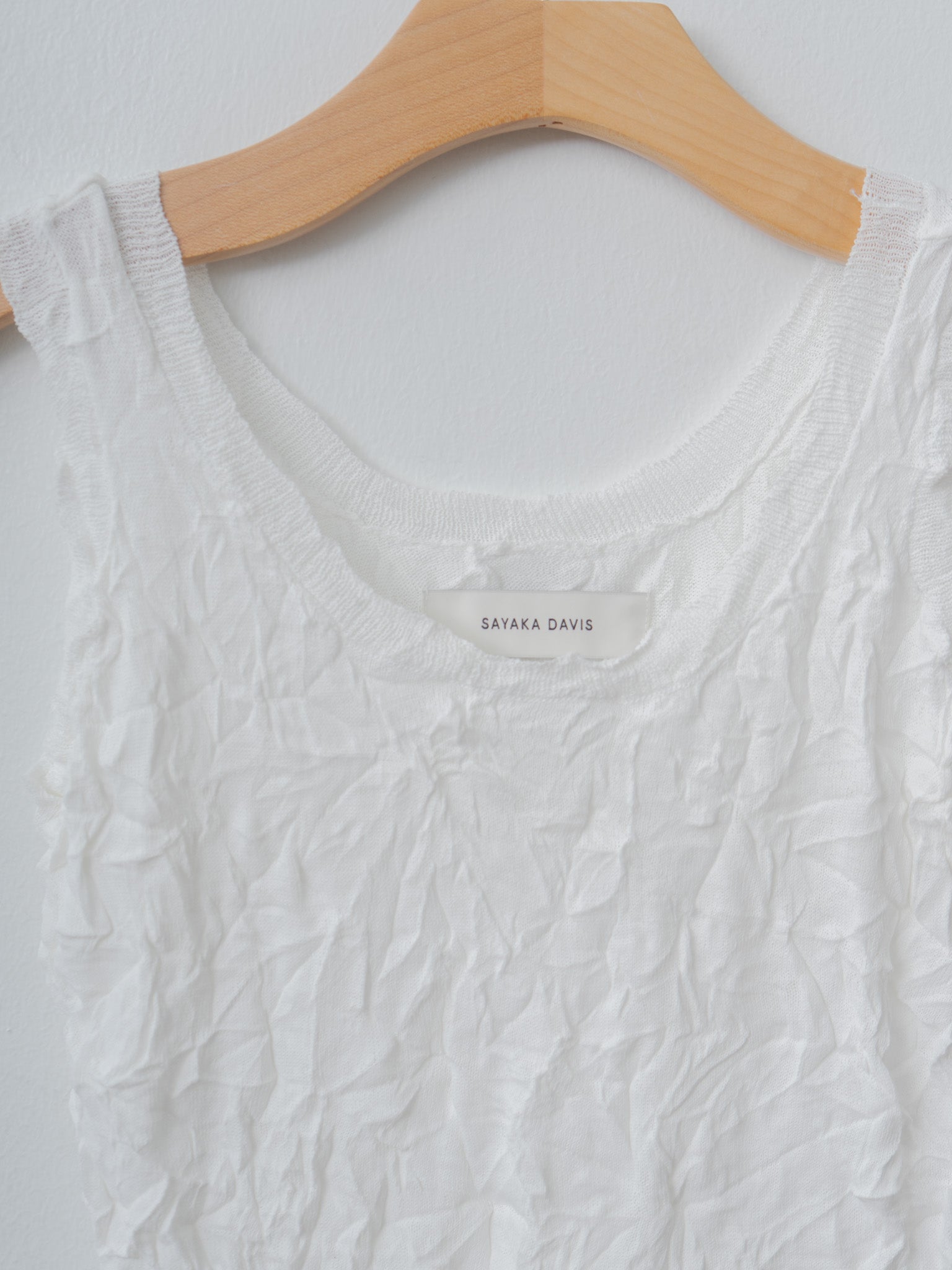 Namu Shop - Sayaka Davis Crinkled Knit Tank - White