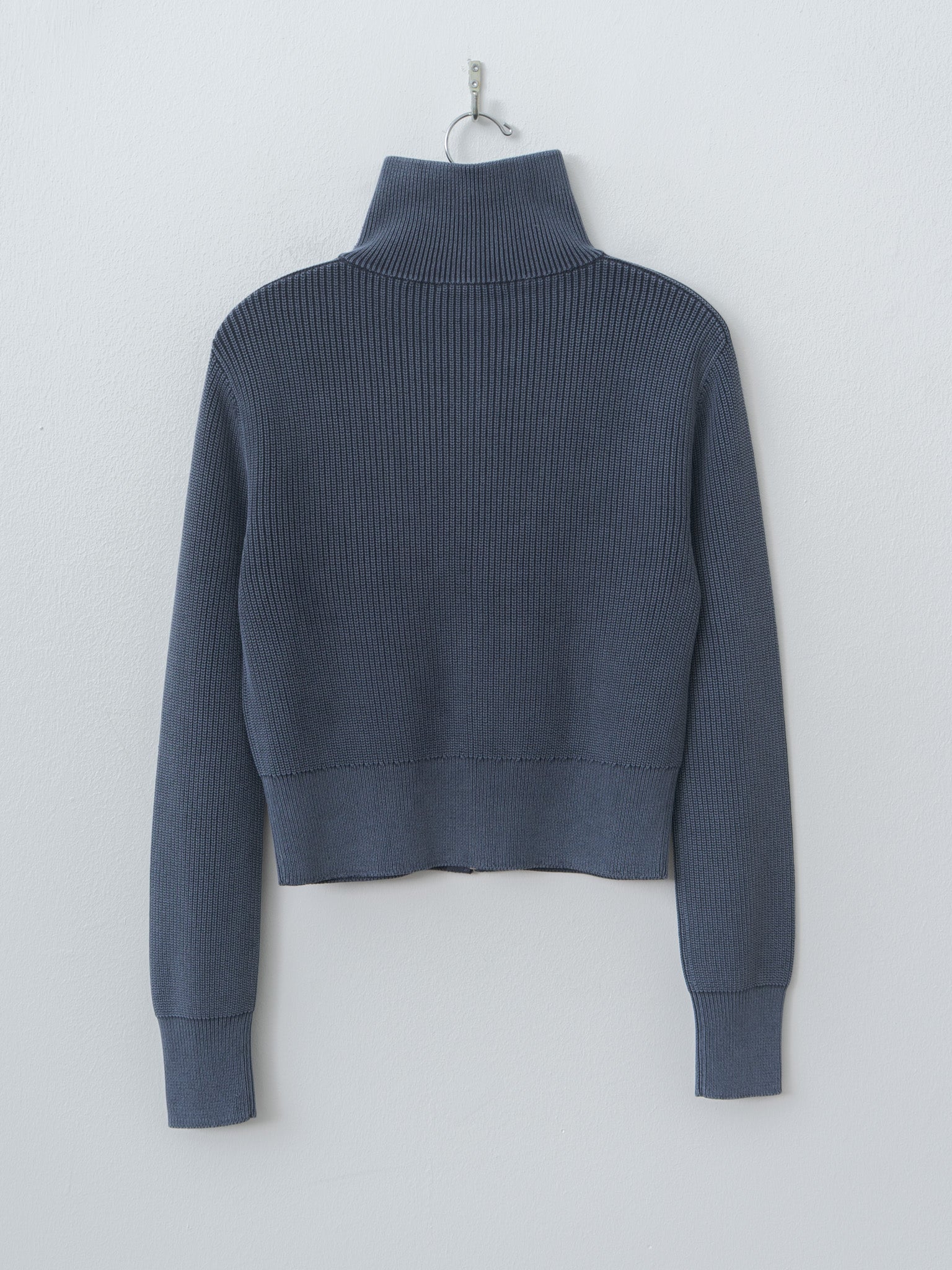 Namu Shop - Yleve Faded Stonewash KN Zip P/O - Faded Navy