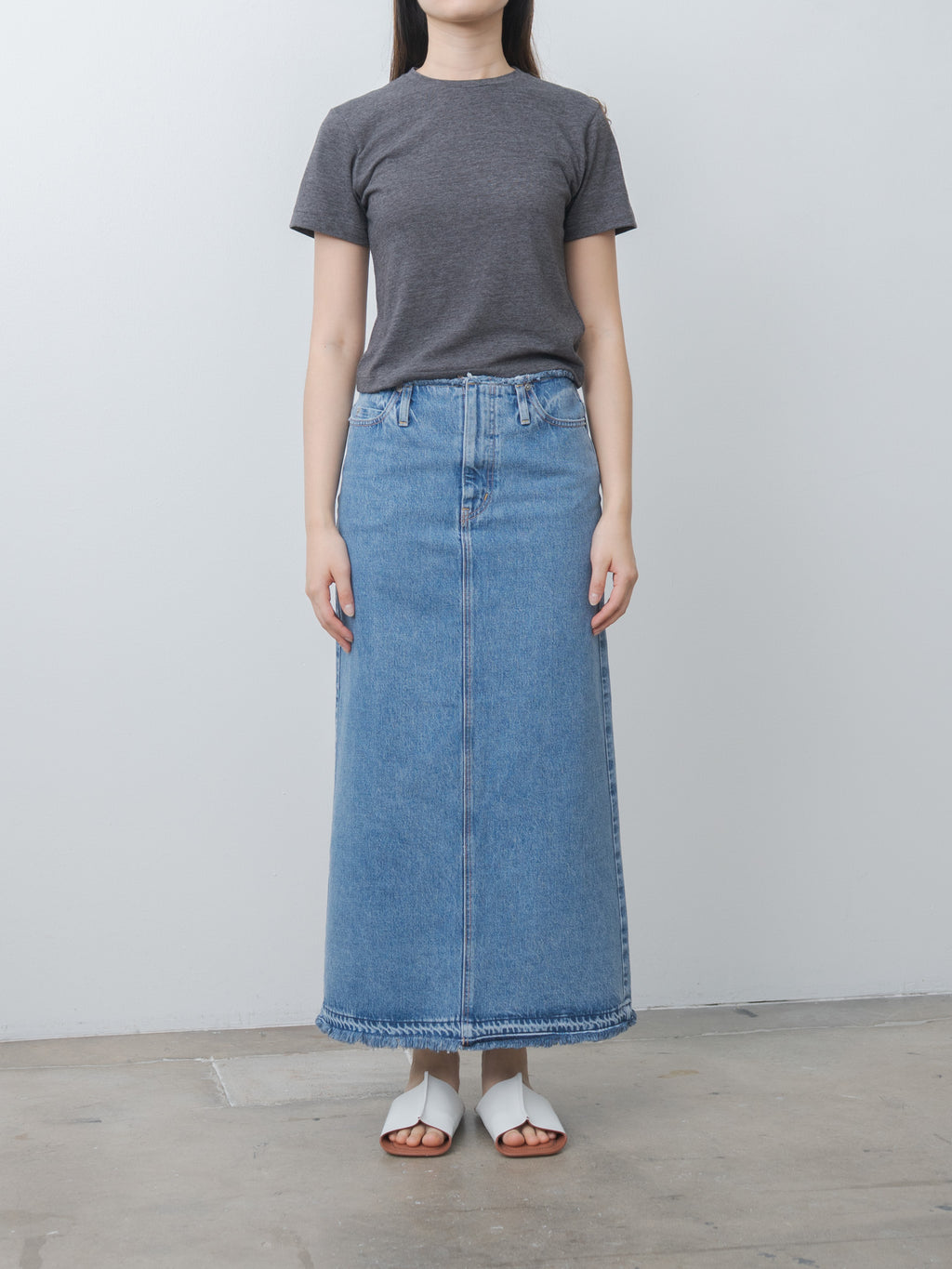 Namu Shop - Yleve T/C Slub Yarn Jersey T - Charcoal