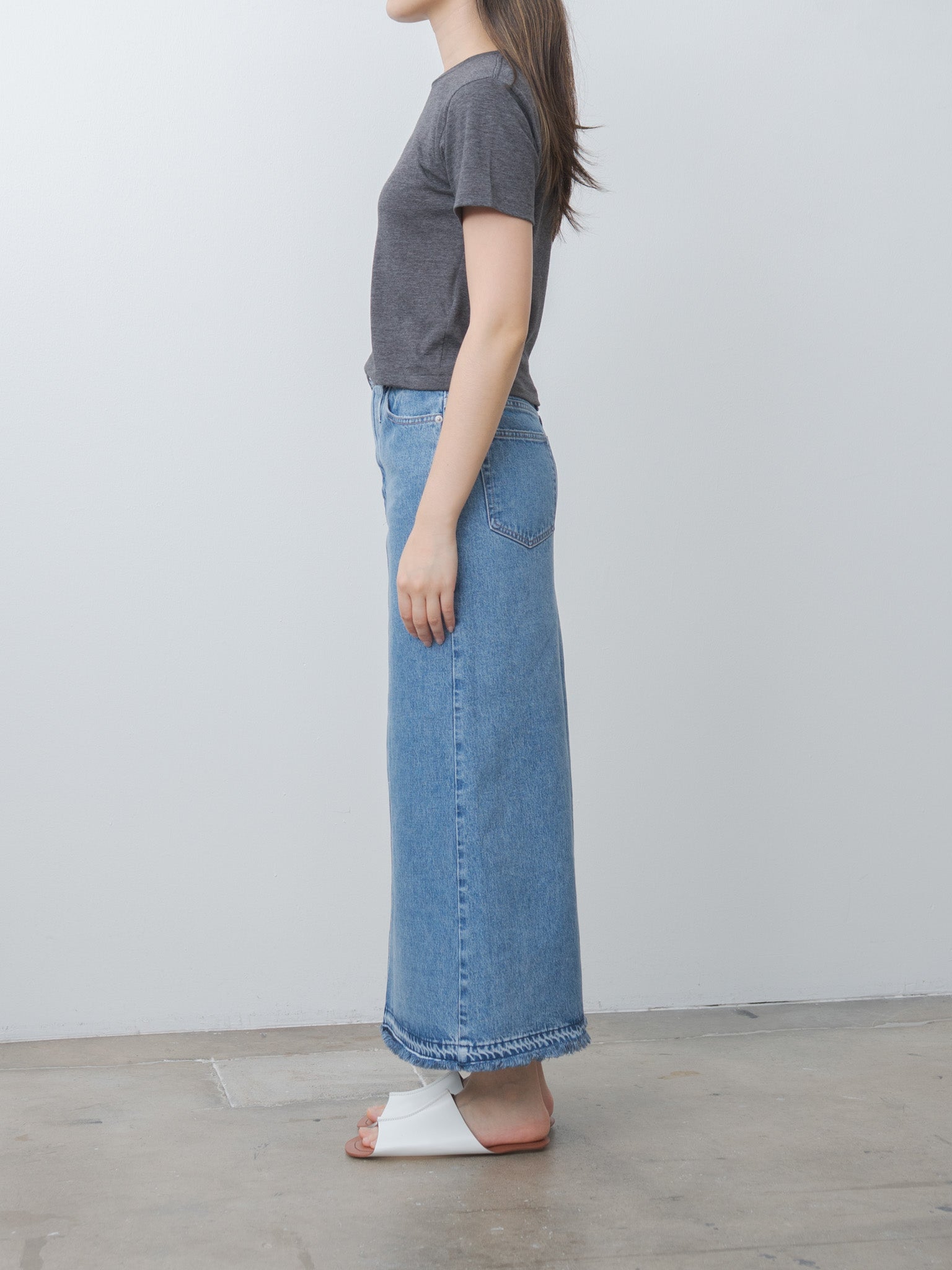 Namu Shop - Yleve T/C Slub Yarn Jersey T - Charcoal
