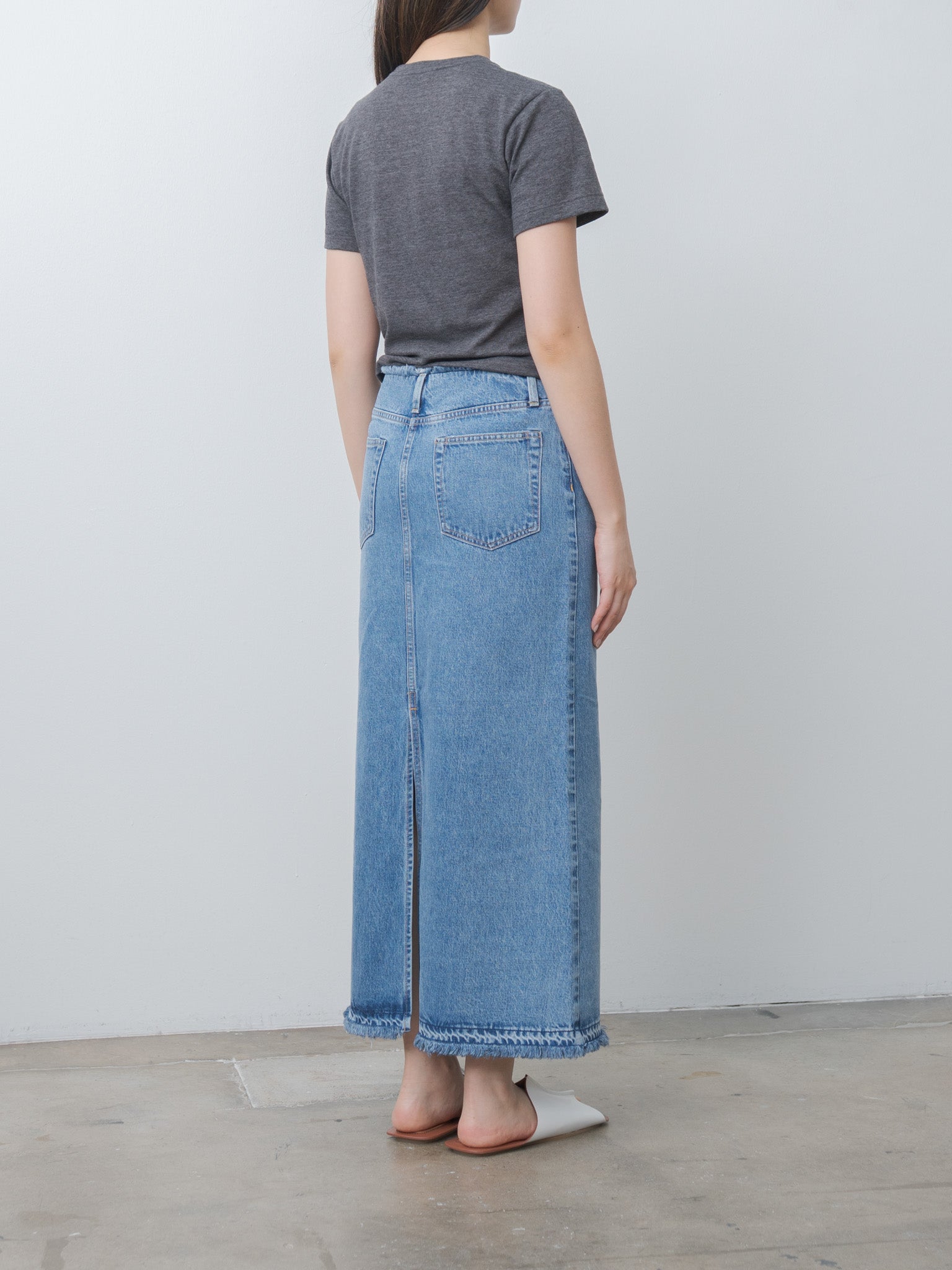Namu Shop - Yleve T/C Slub Yarn Jersey T - Charcoal