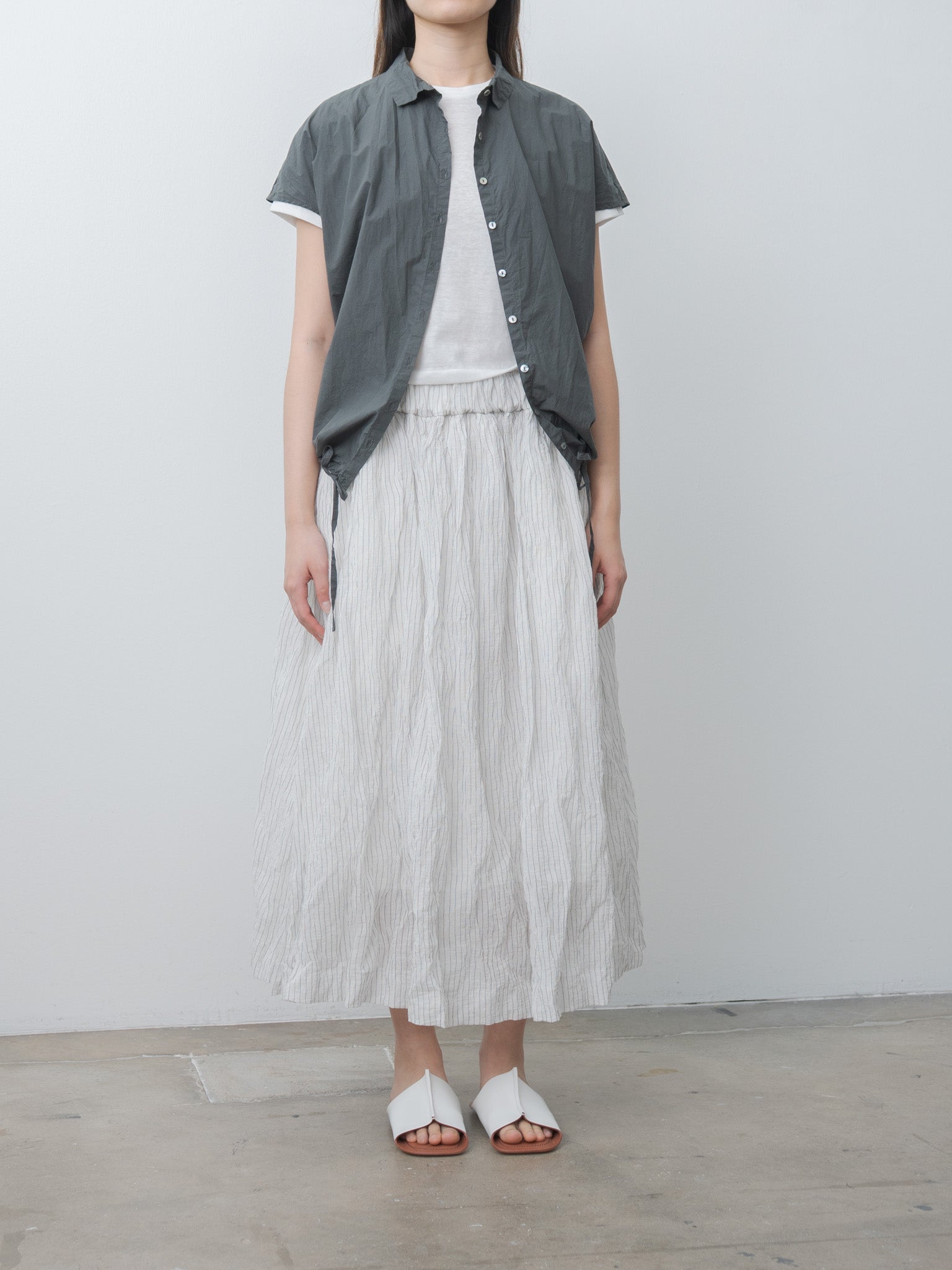 Namu Shop - Album di Famiglia Short Sleeveless Shirt TC - Thyme