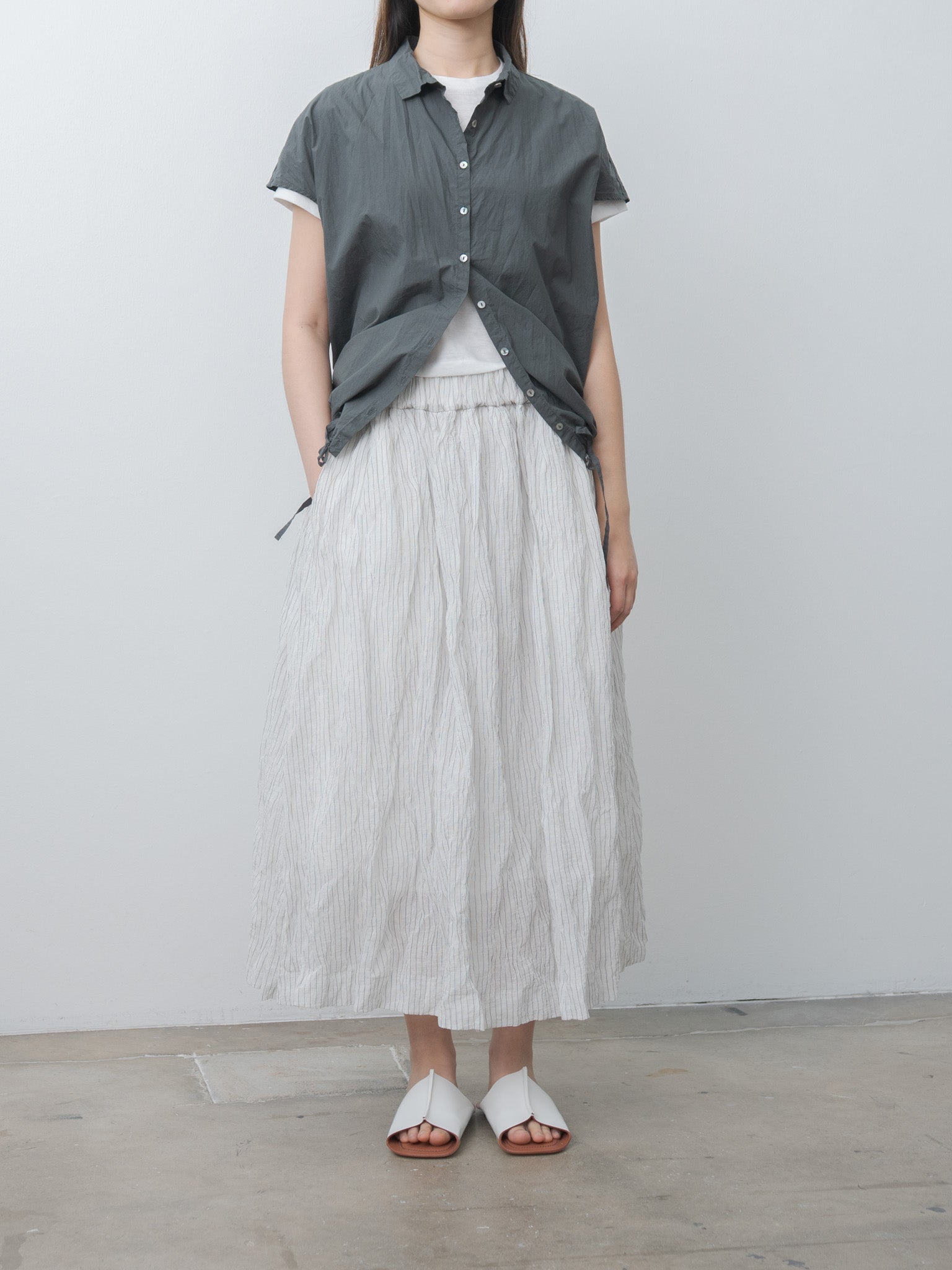 Namu Shop - Album di Famiglia Short Sleeveless Shirt TC - Thyme