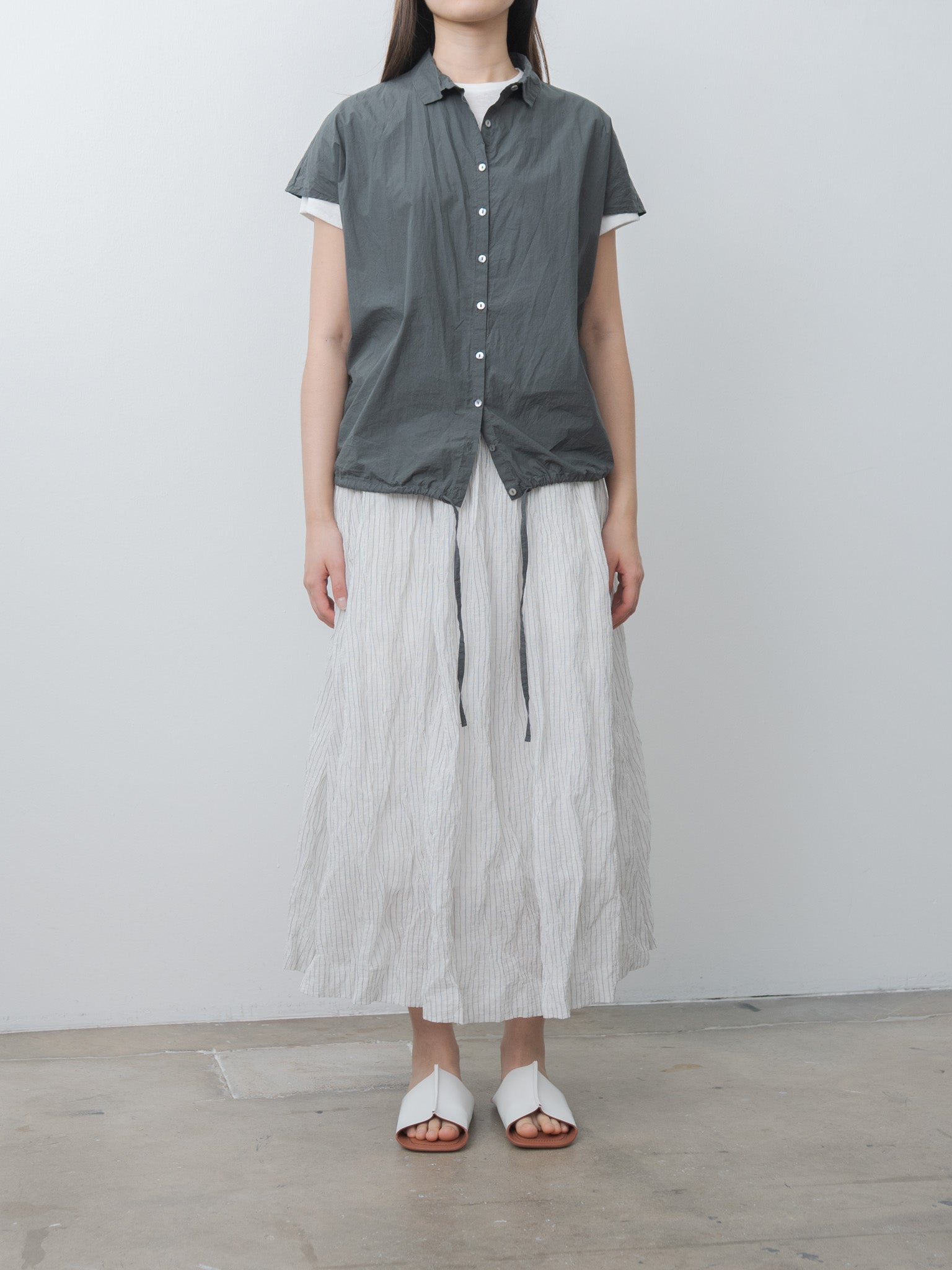 Namu Shop - Album di Famiglia Short Sleeveless Shirt TC - Thyme