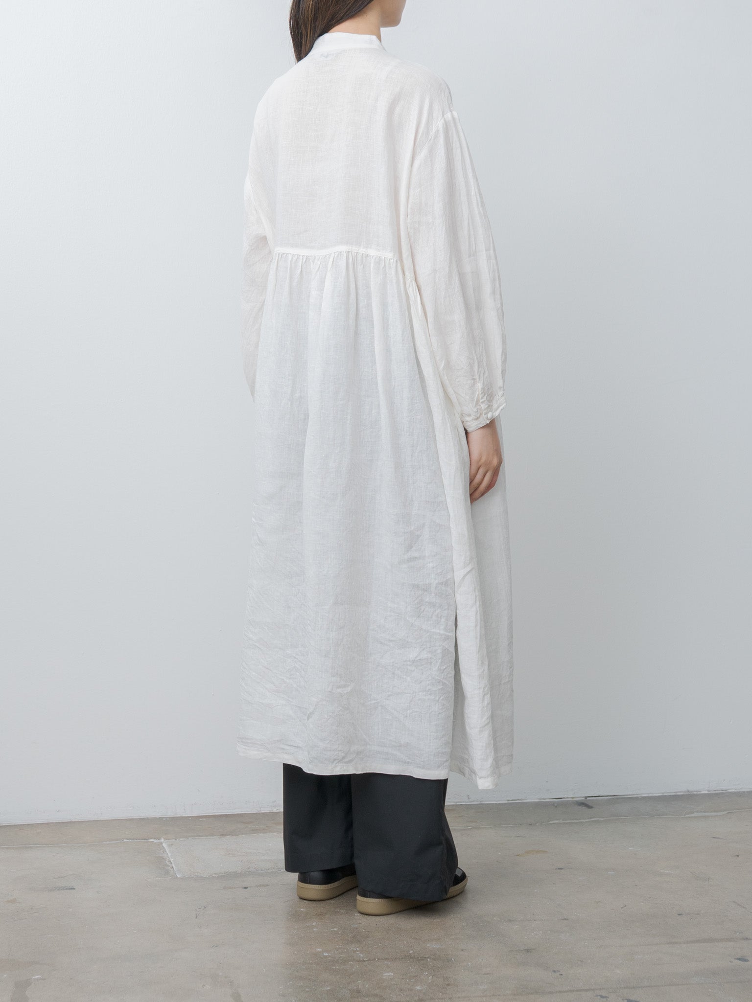 Namu Shop - Ichi Antiquites French Linen Dress - White