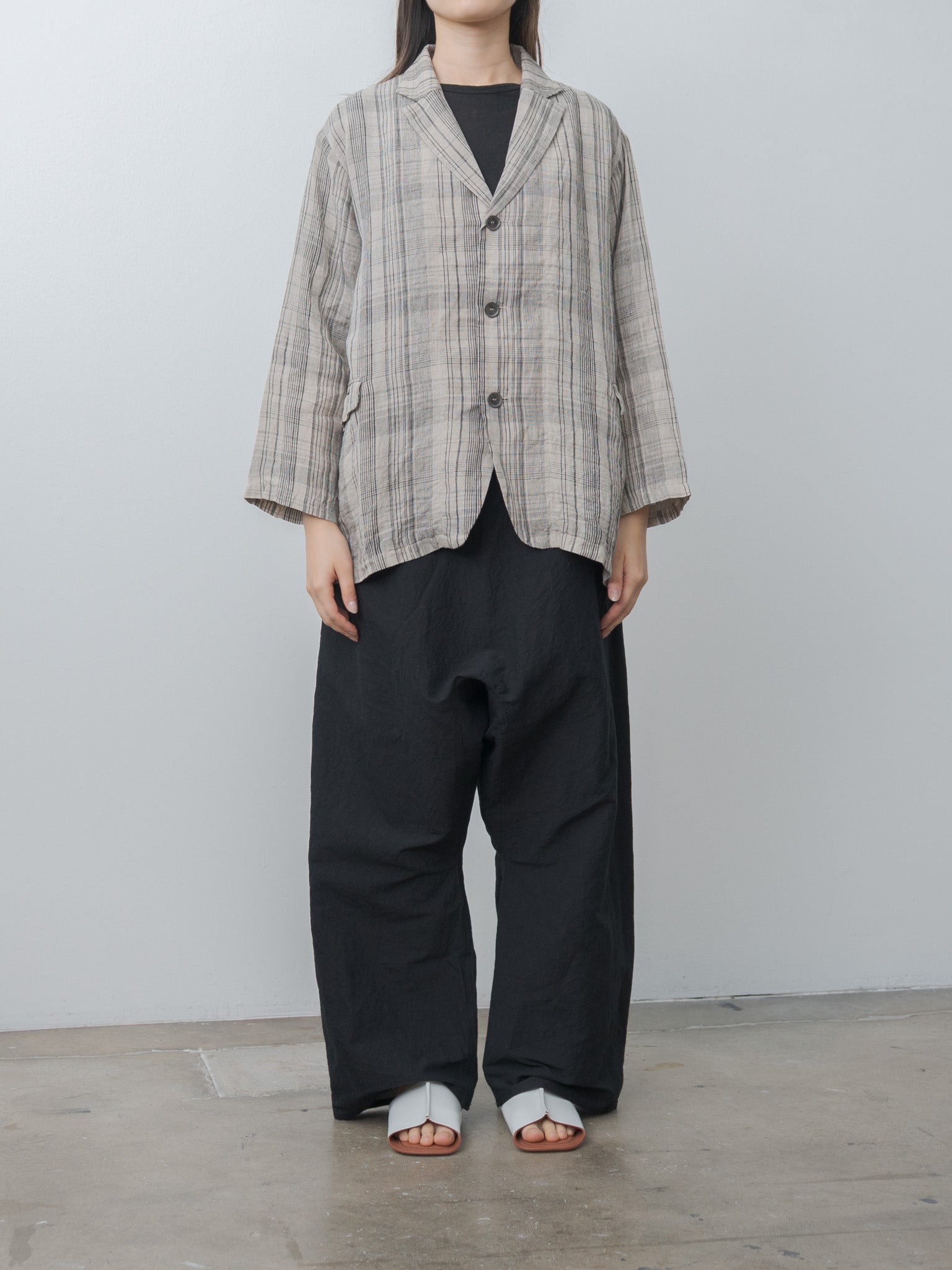 Namu Shop - Ichi Antiquites Check Jacket - Natural