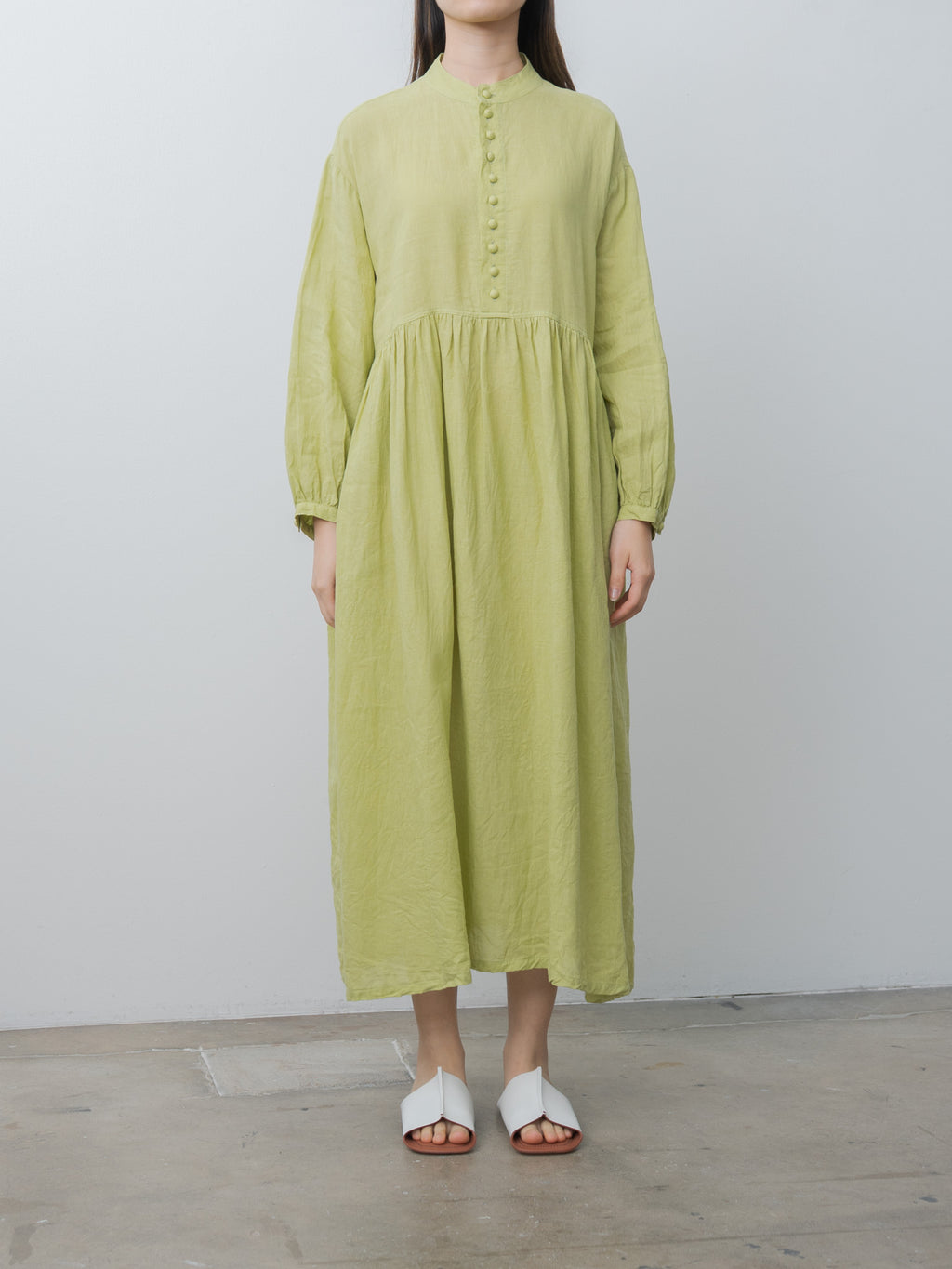 Namu Shop - Ichi Antiquites French Linen Dress - Pistachio