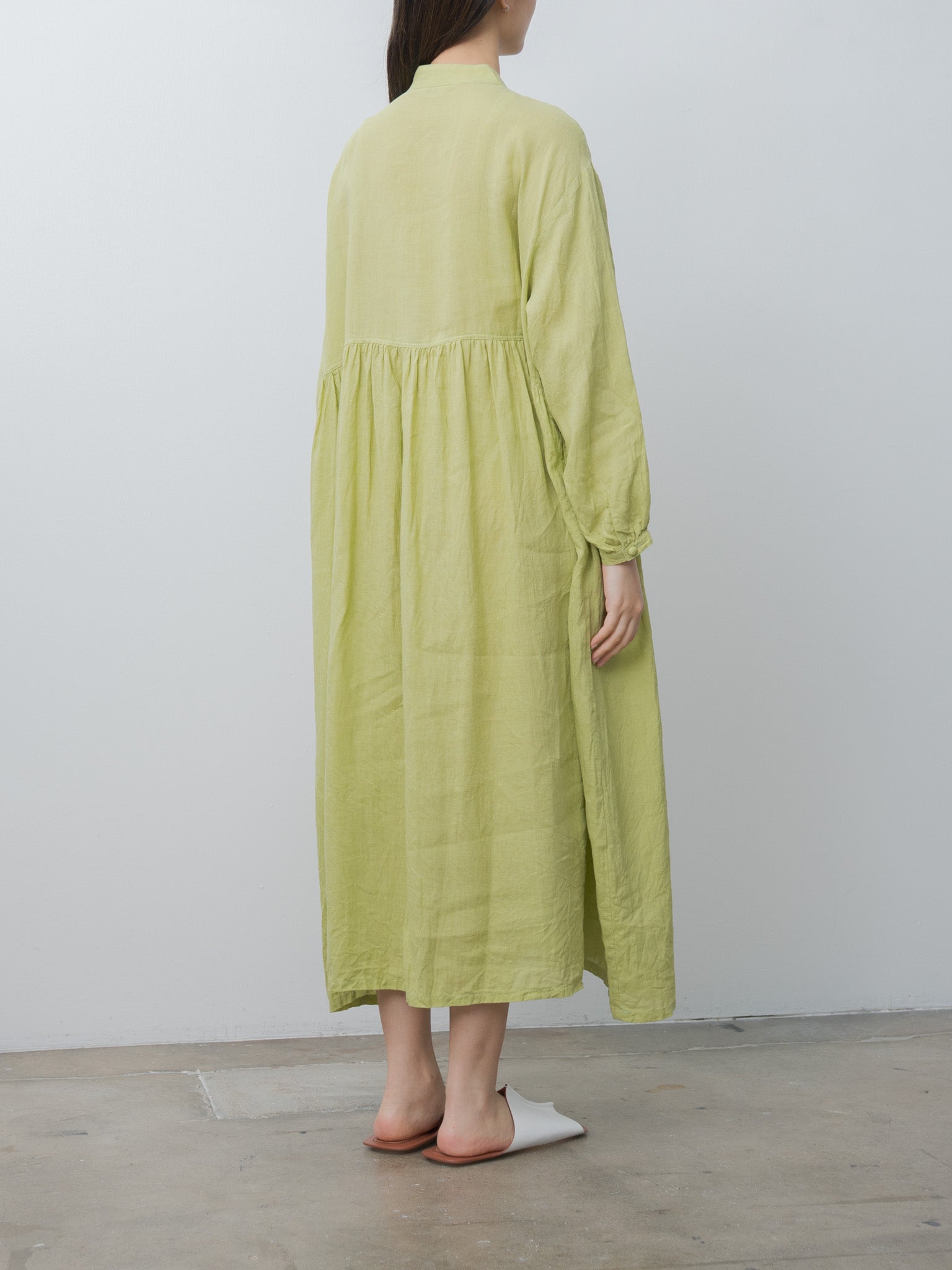 Namu Shop - Ichi Antiquites French Linen Dress - Pistachio