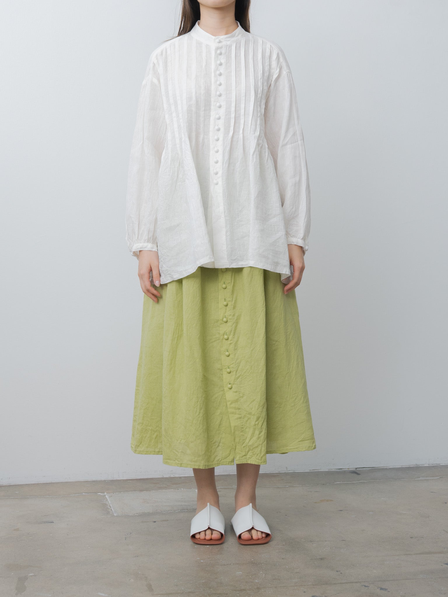 Namu Shop - Ichi Antiquites French Linen Shirt - White