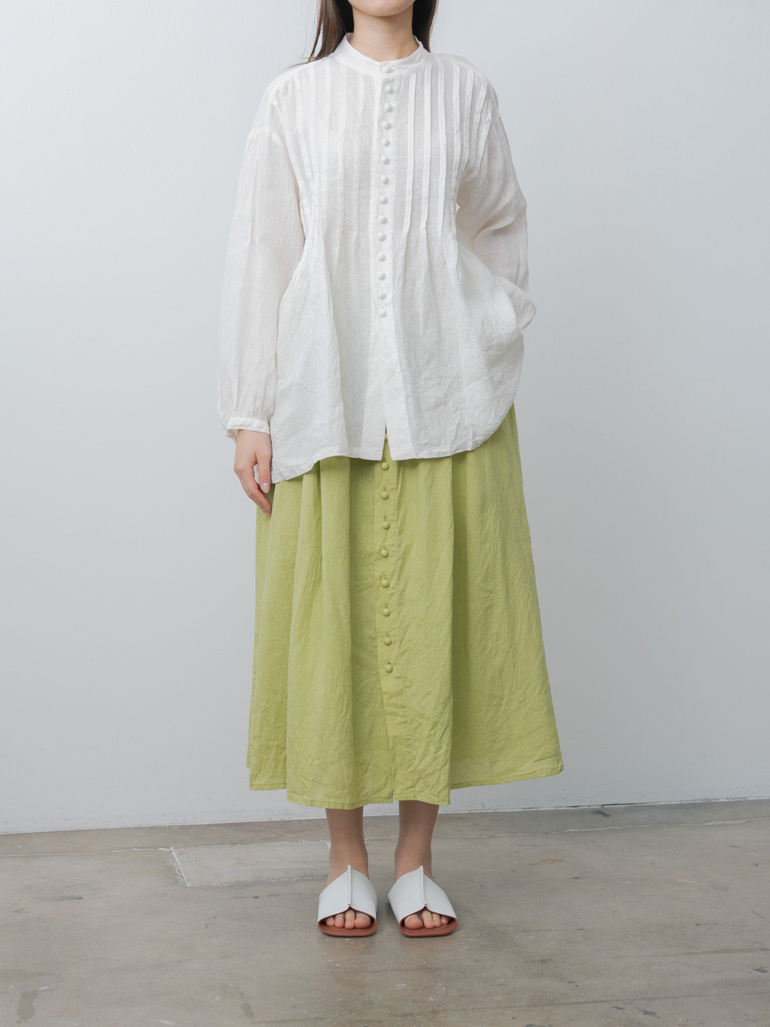 Namu Shop - Ichi Antiquites French Linen Shirt - White