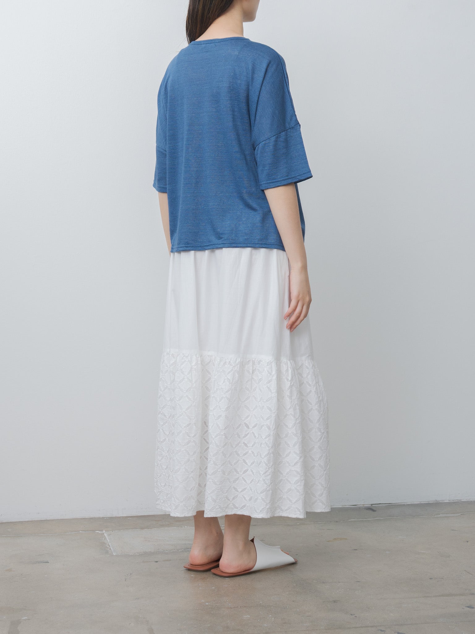 Namu Shop - Ichi Antiquites India Reverse Appliqué Skirt - White
