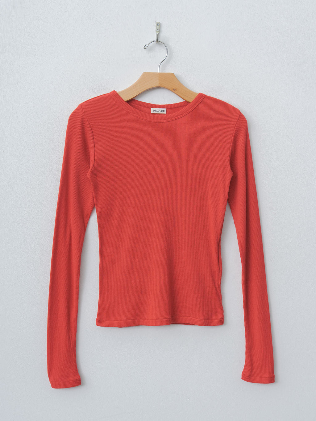 Namu Shop - Inscrire Gauze Teleco Long Sleeve Tee - Red
