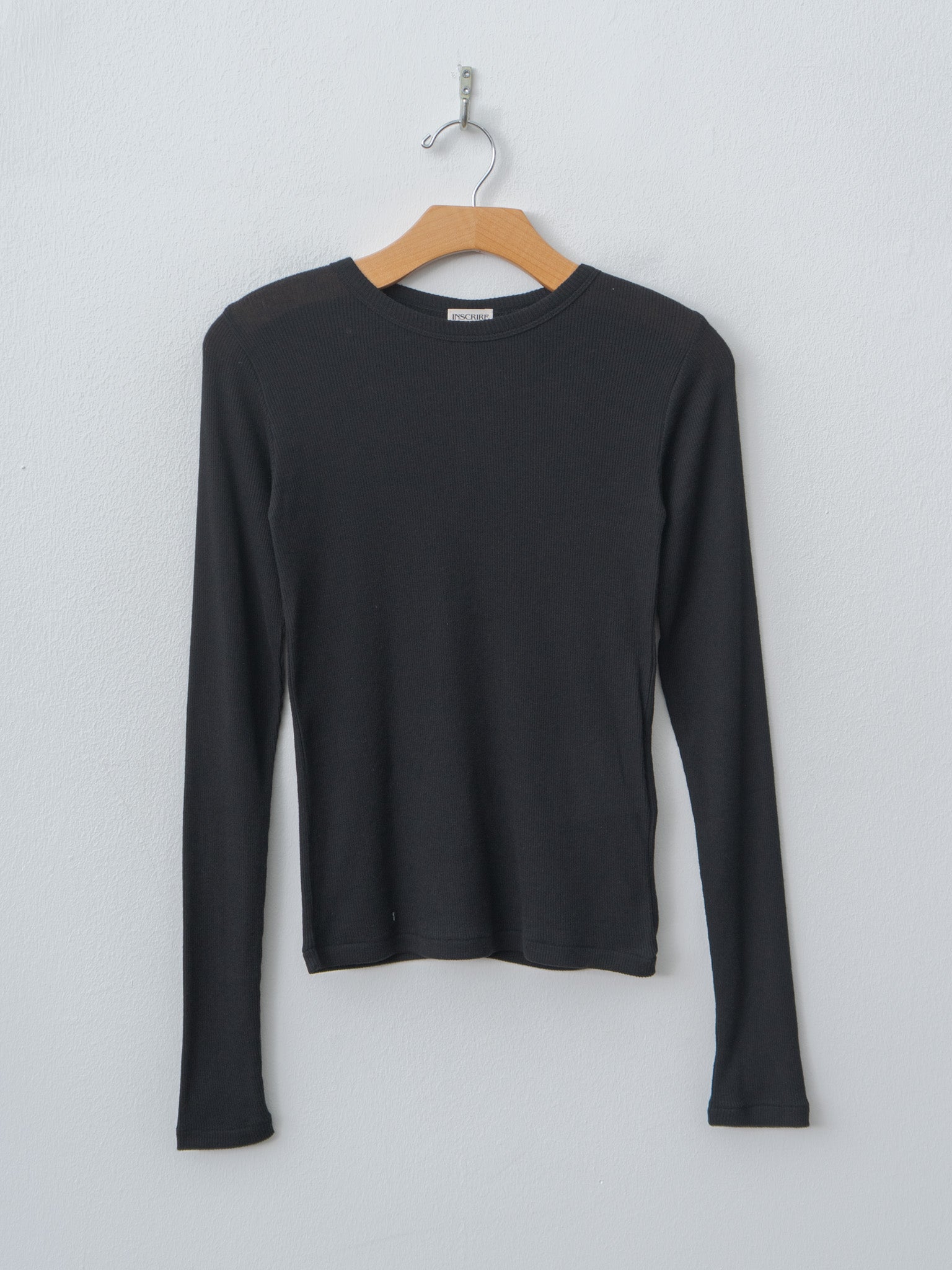 Namu Shop - Inscrire Gauze Teleco Long Sleeve Tee - Black