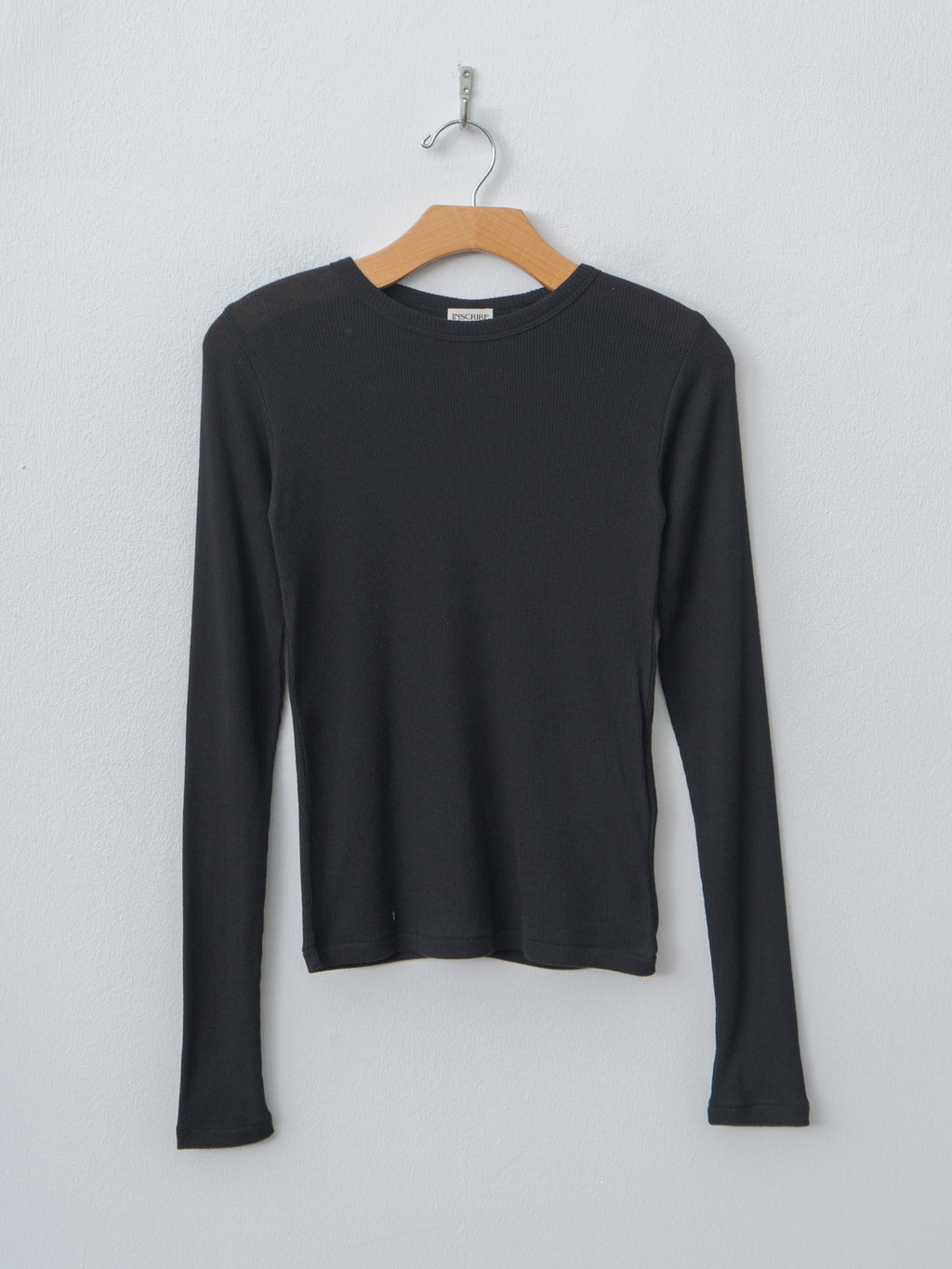 Namu Shop - Inscrire Gauze Teleco Long Sleeve Tee - Black