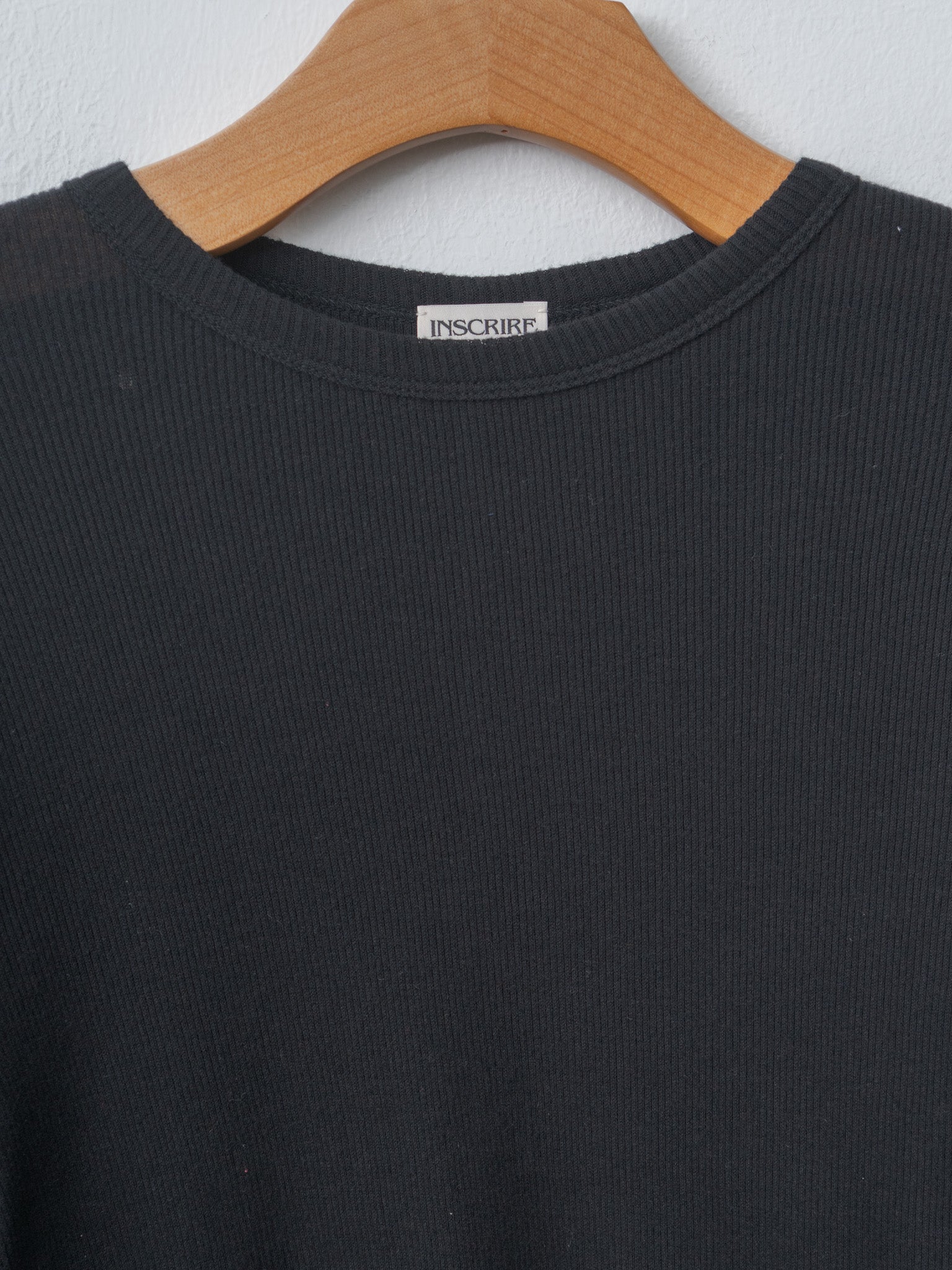 Namu Shop - Inscrire Gauze Teleco Long Sleeve Tee - Black