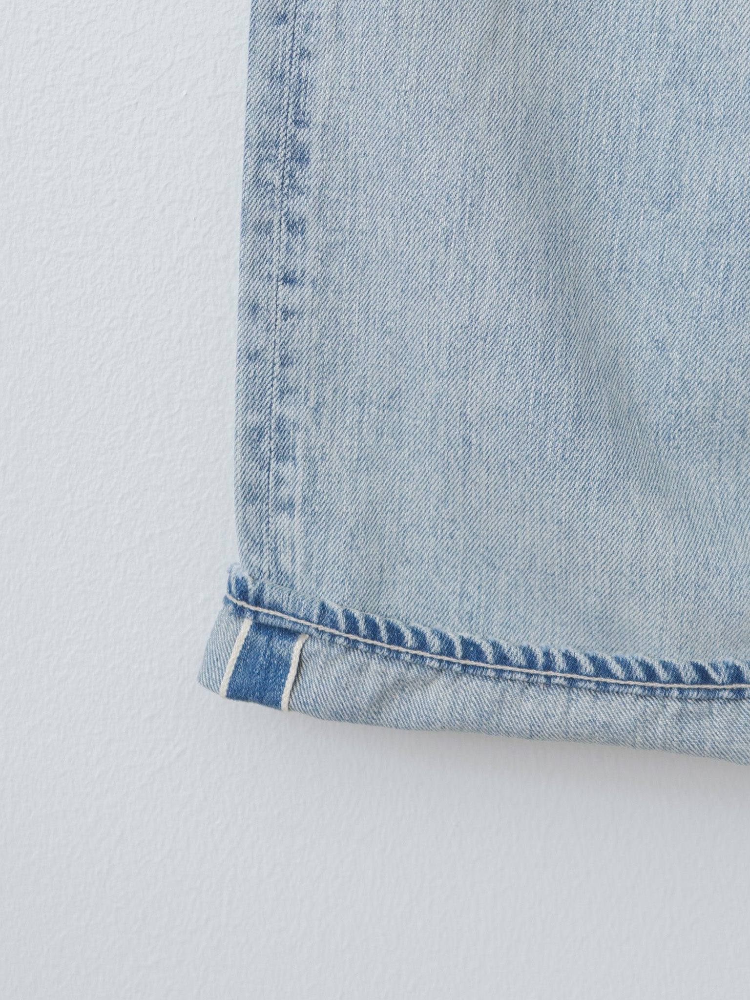 Namu Shop - Auralee Faded Selvedge Light Denim Pants - Light Indigo