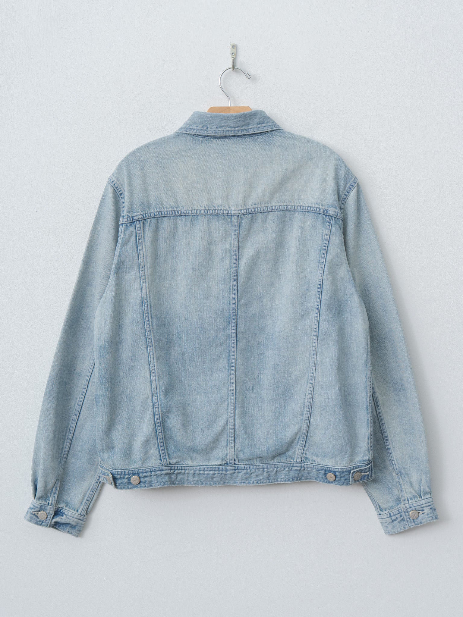 Namu Shop - Auralee Faded Selvedge Light Denim Blouson - Light Indigo