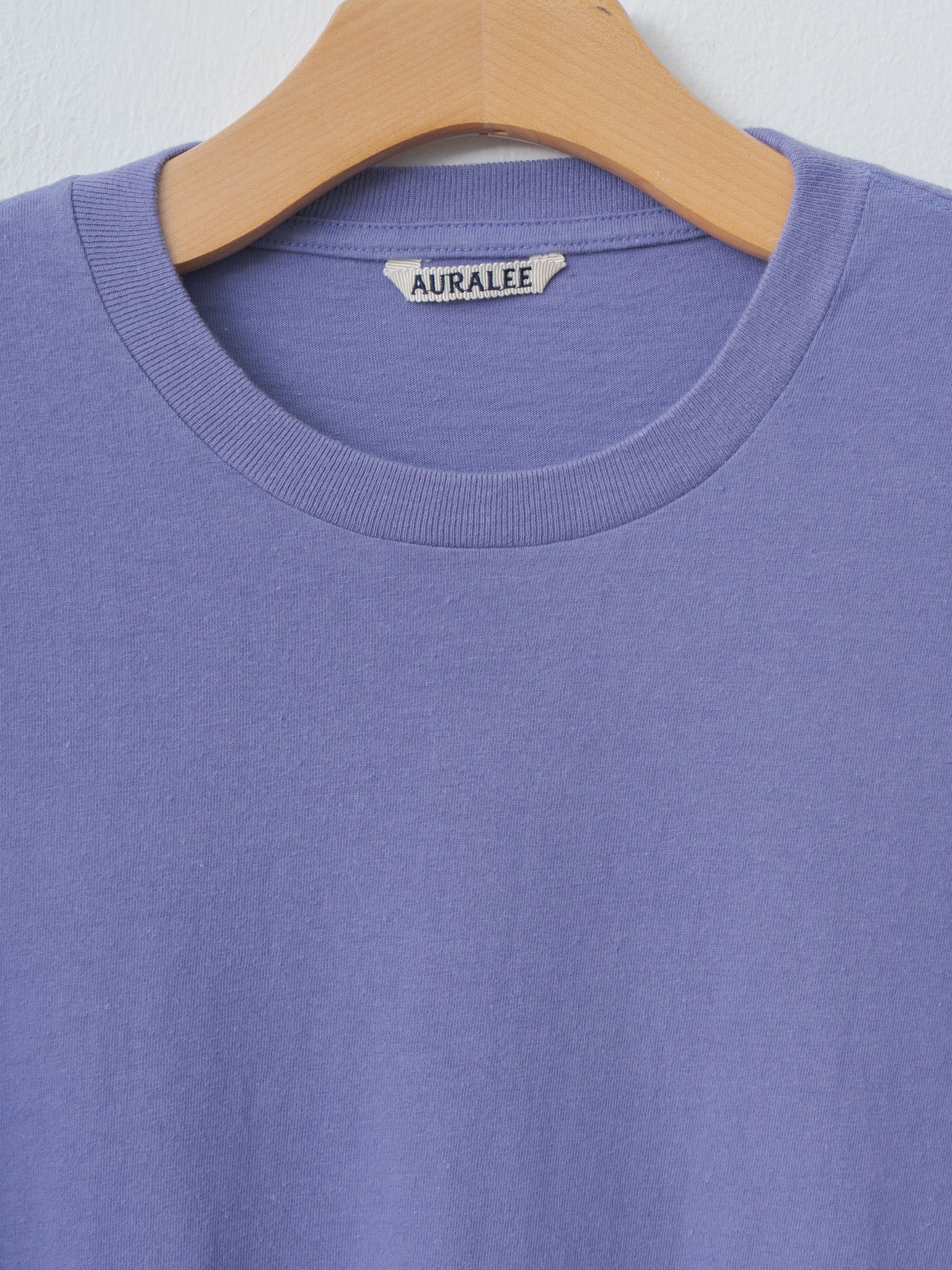 Namu Shop - Auralee Brushed Organic Cotton Jersey Tee - Light Purple
