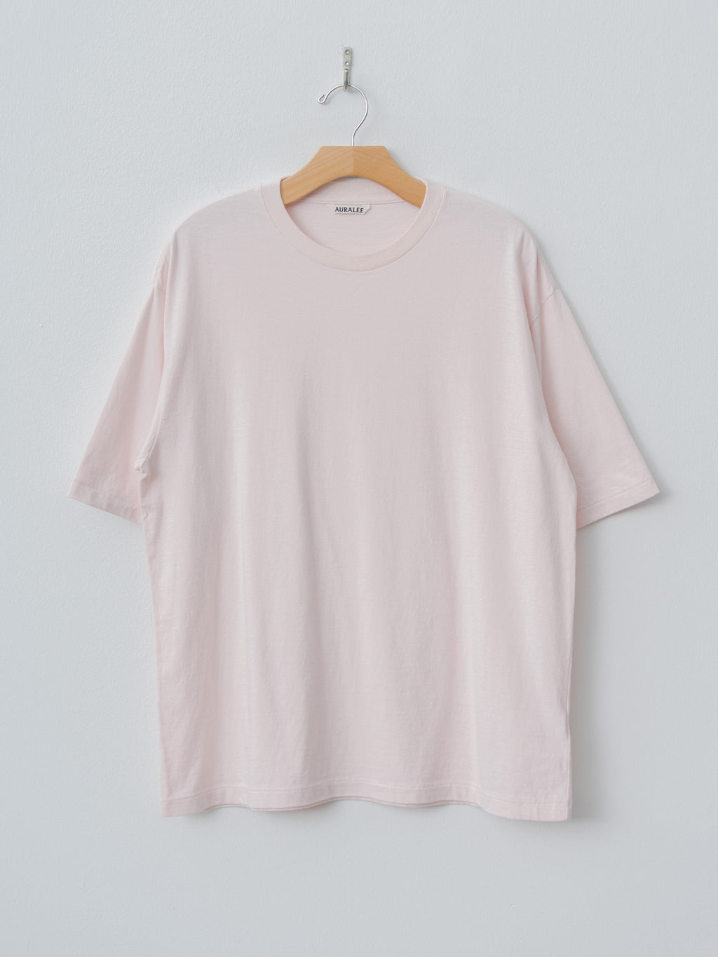Namu Shop - Auralee Brushed Organic Cotton Jersey Tee - Pale Pink