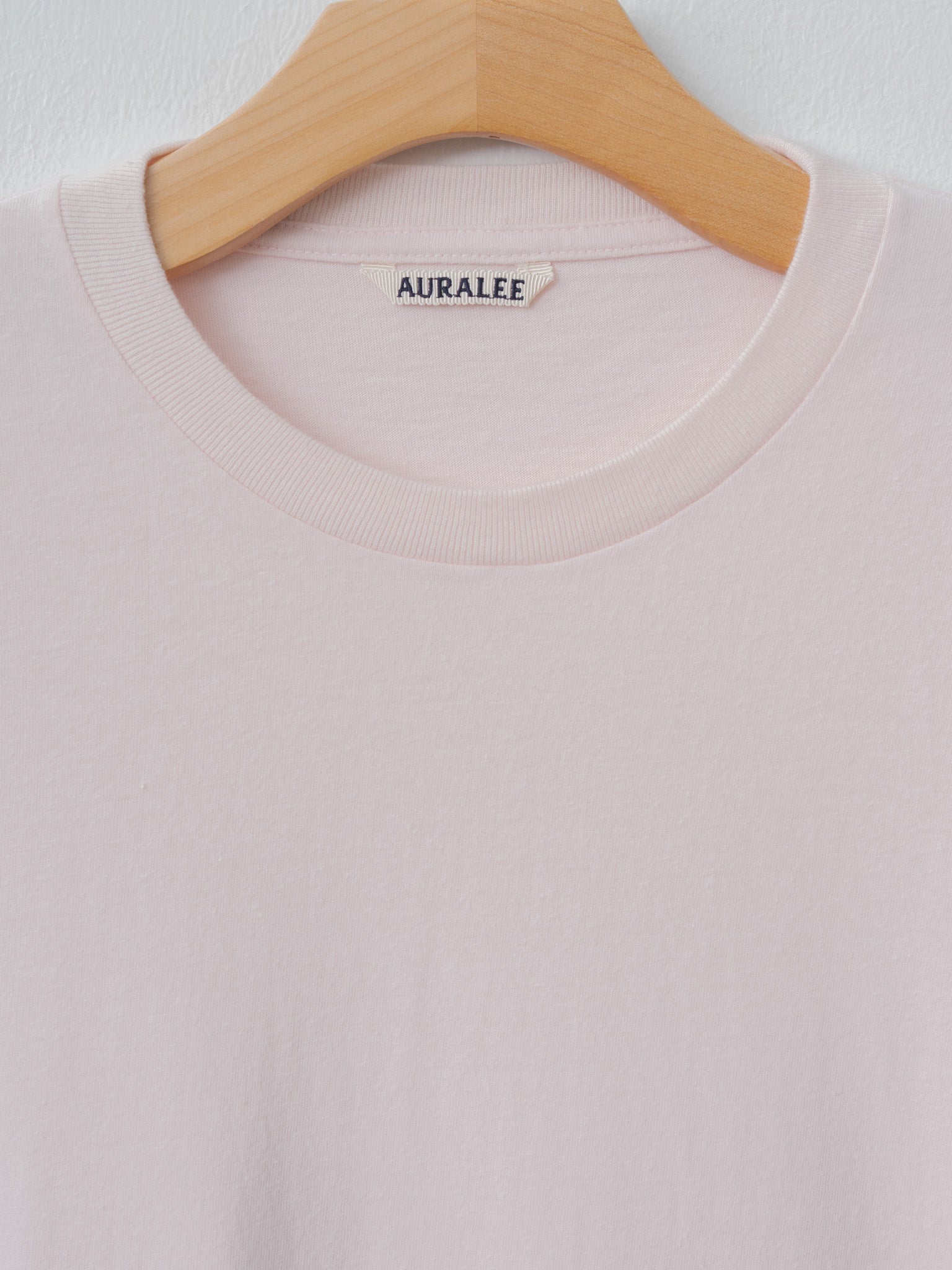 Namu Shop - Auralee Brushed Organic Cotton Jersey Tee - Pale Pink