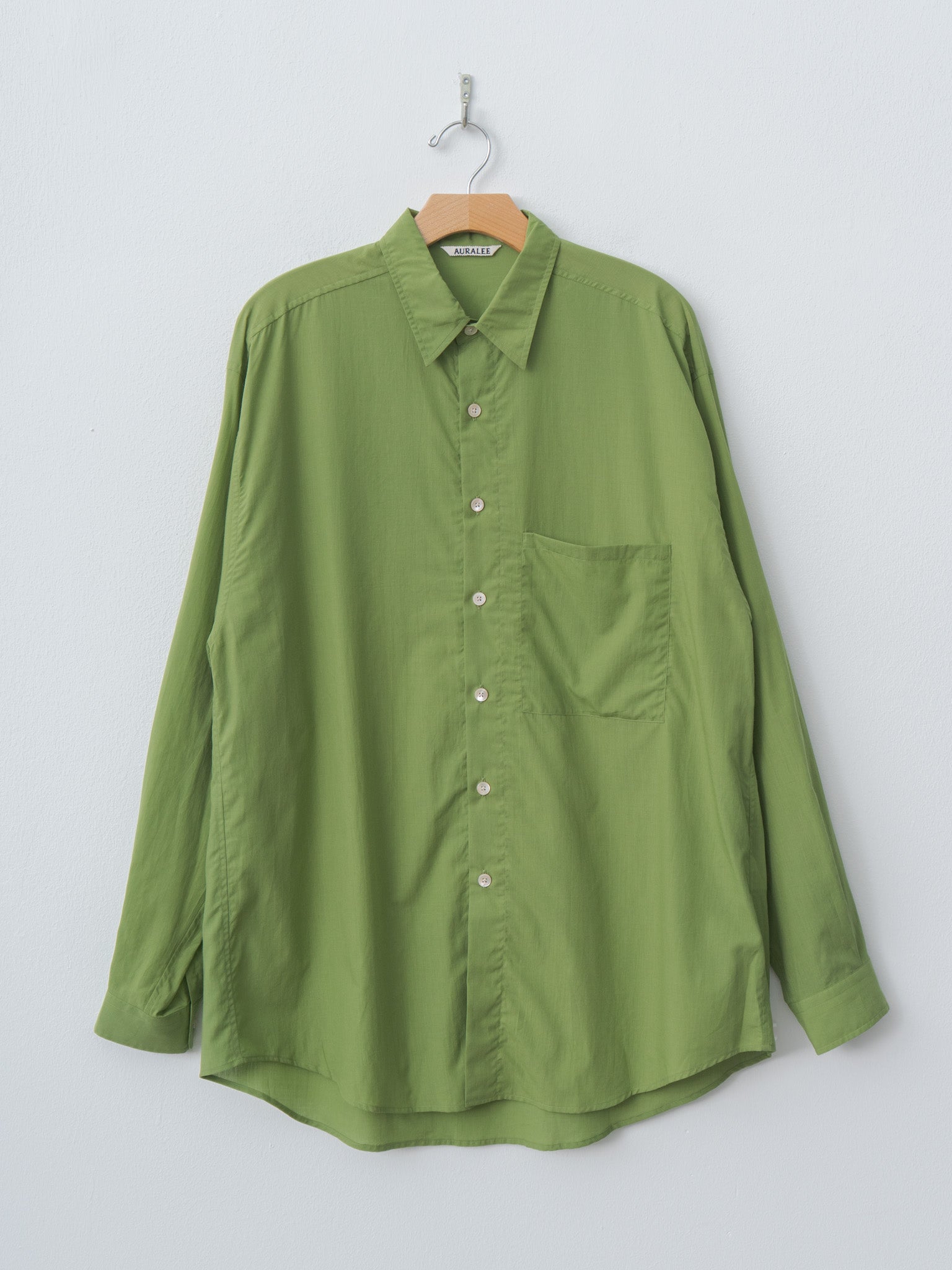 Namu Shop - Auralee Super Fine Cotton Lawn Shirt - Dusty Green
