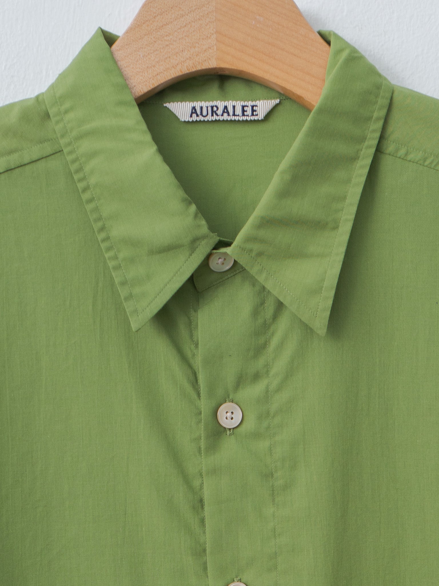Namu Shop - Auralee Super Fine Cotton Lawn Shirt - Dusty Green