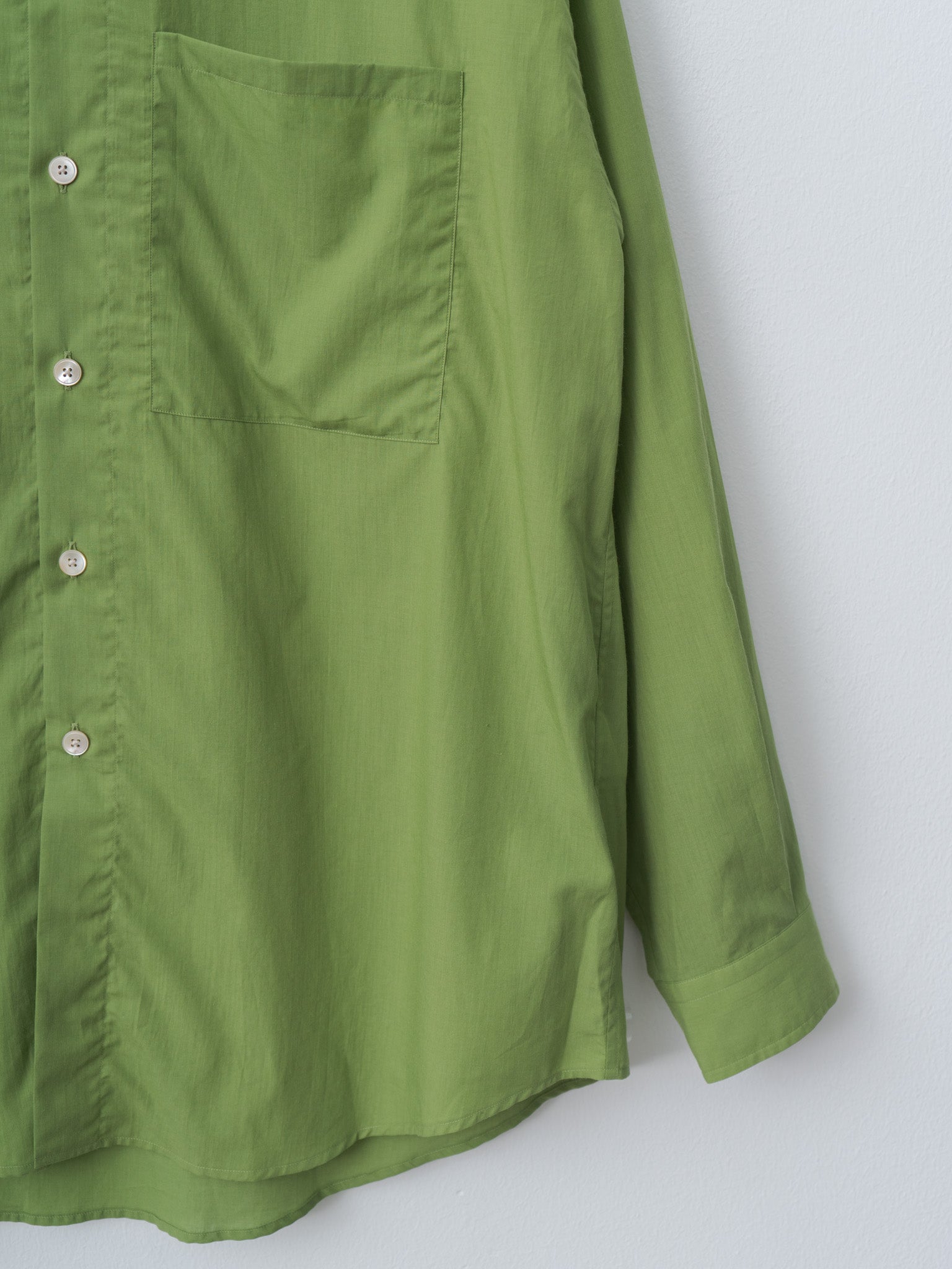 Namu Shop - Auralee Super Fine Cotton Lawn Shirt - Dusty Green