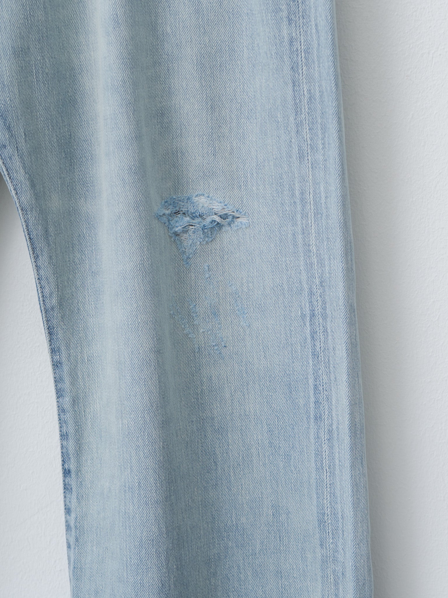 Namu Shop - Auralee Faded Selvedge Light Denim Pants - Light Indigo