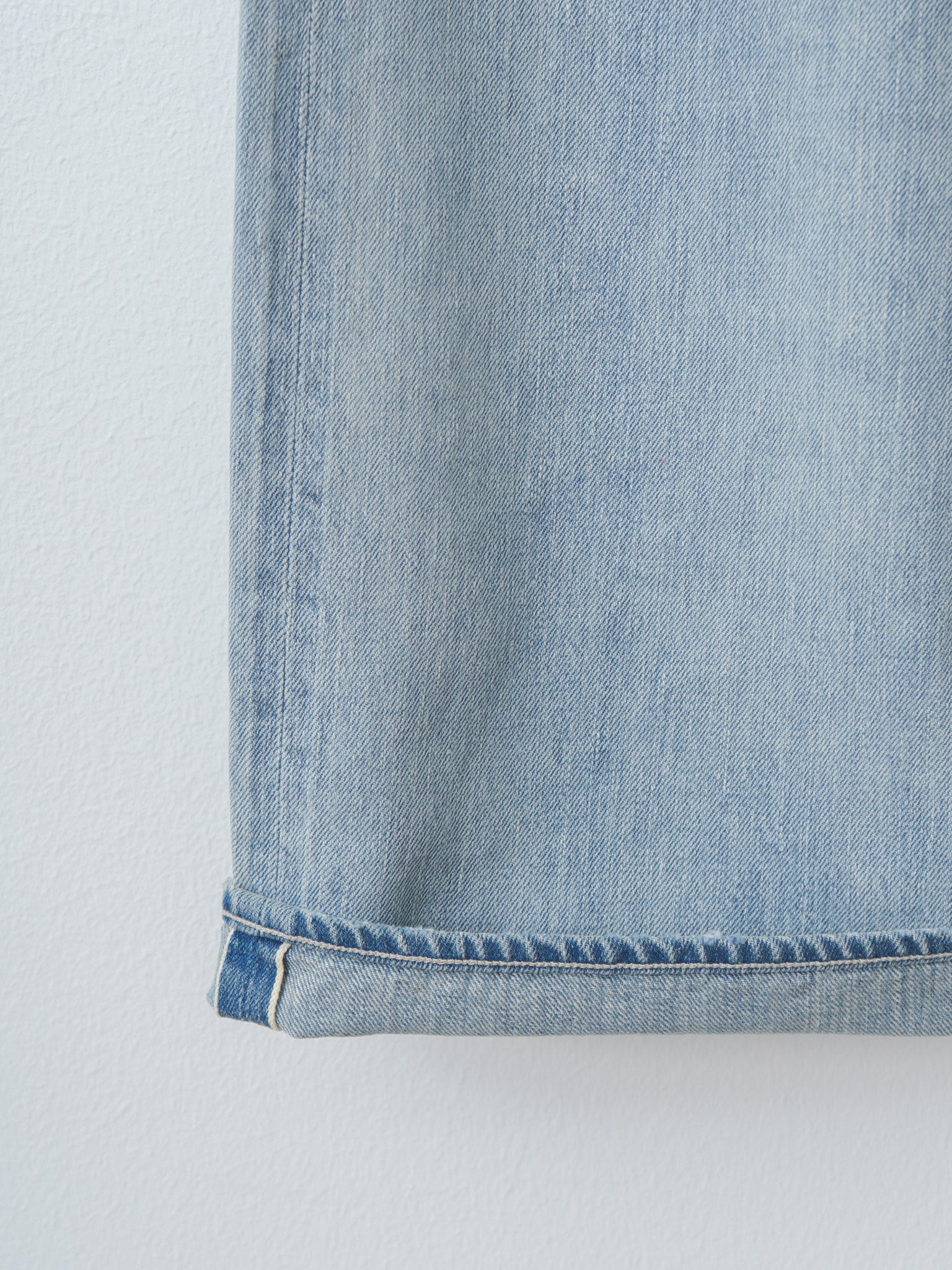 Namu Shop - Auralee Faded Selvedge Light Denim Pants - Light Indigo