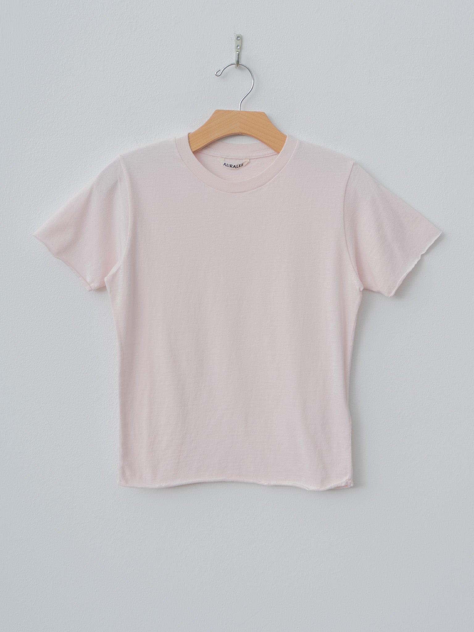 Namu Shop - Auralee Brushed Organic Cotton Jersey Tee - Pale Pink