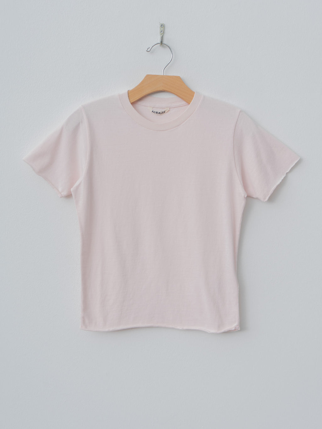 Namu Shop - Auralee Brushed Organic Cotton Jersey Tee - Pale Pink