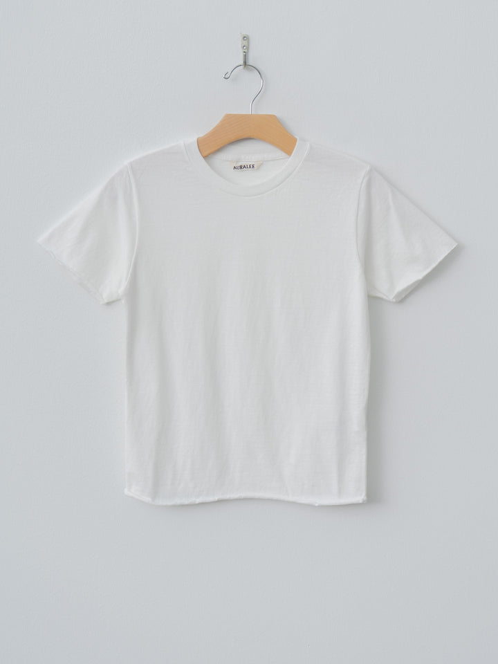 Namu Shop - Auralee Brushed Organic Cotton Jersey Tee - White