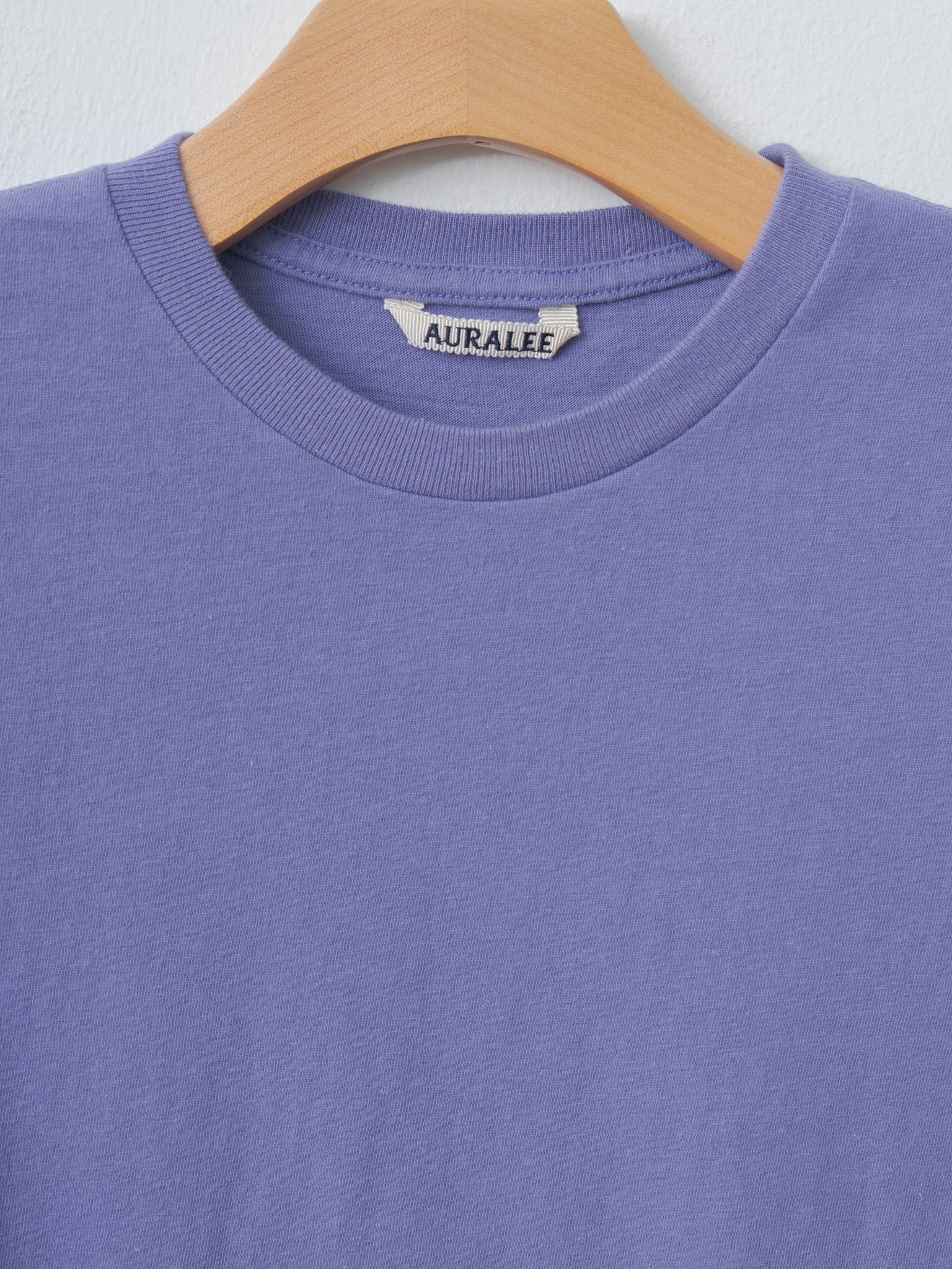 Namu Shop - Auralee Brushed Organic Cotton Jersey Tee - Light Purple