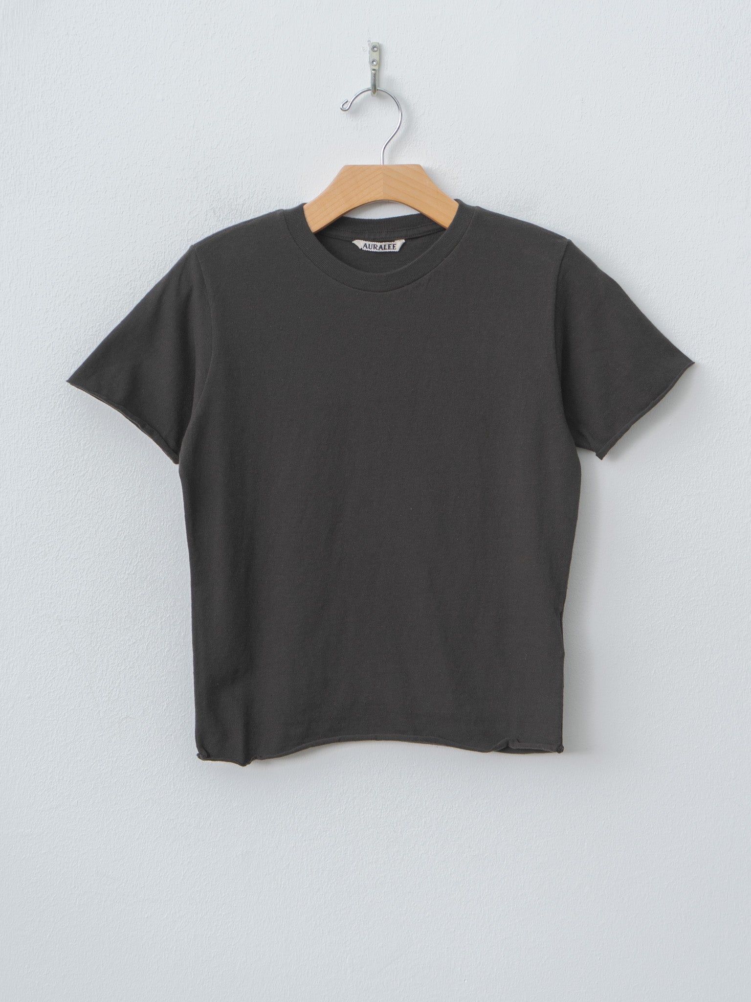 Namu Shop - Auralee Brushed Organic Cotton Jersey Tee - Ink Black