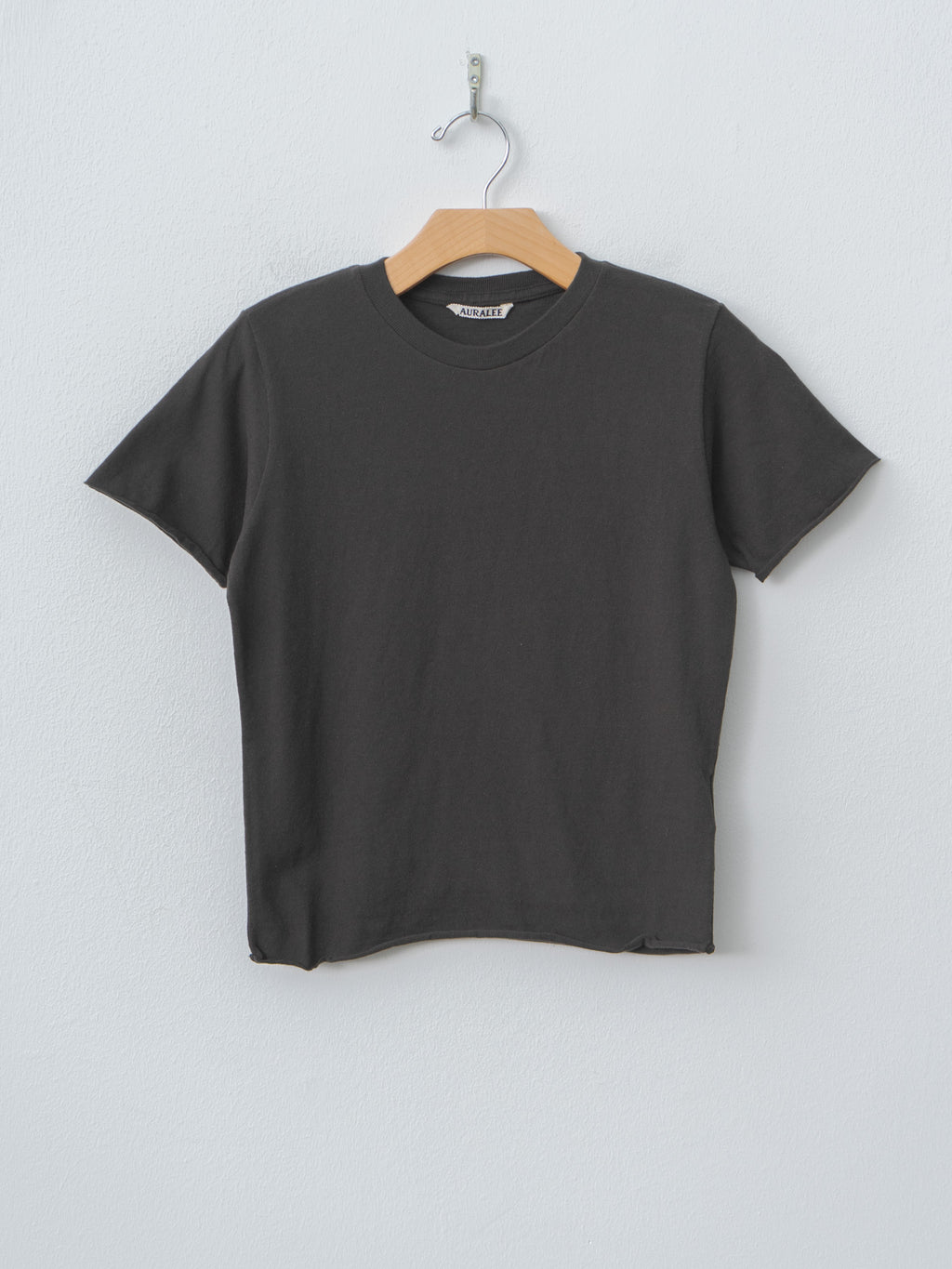 Namu Shop - Auralee Brushed Organic Cotton Jersey Tee - Ink Black