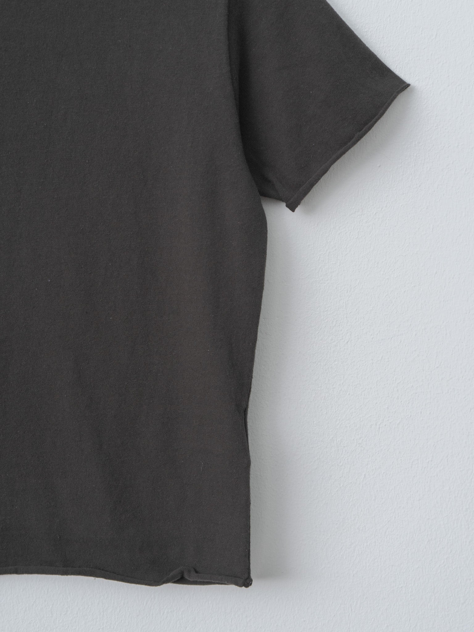 Namu Shop - Auralee Brushed Organic Cotton Jersey Tee - Ink Black