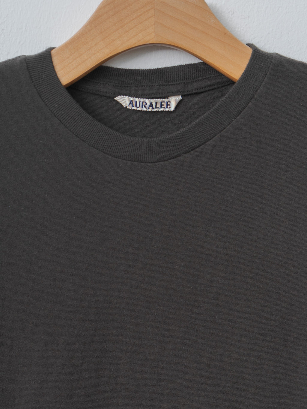 Namu Shop - Auralee Brushed Organic Cotton Jersey Tee - Ink Black
