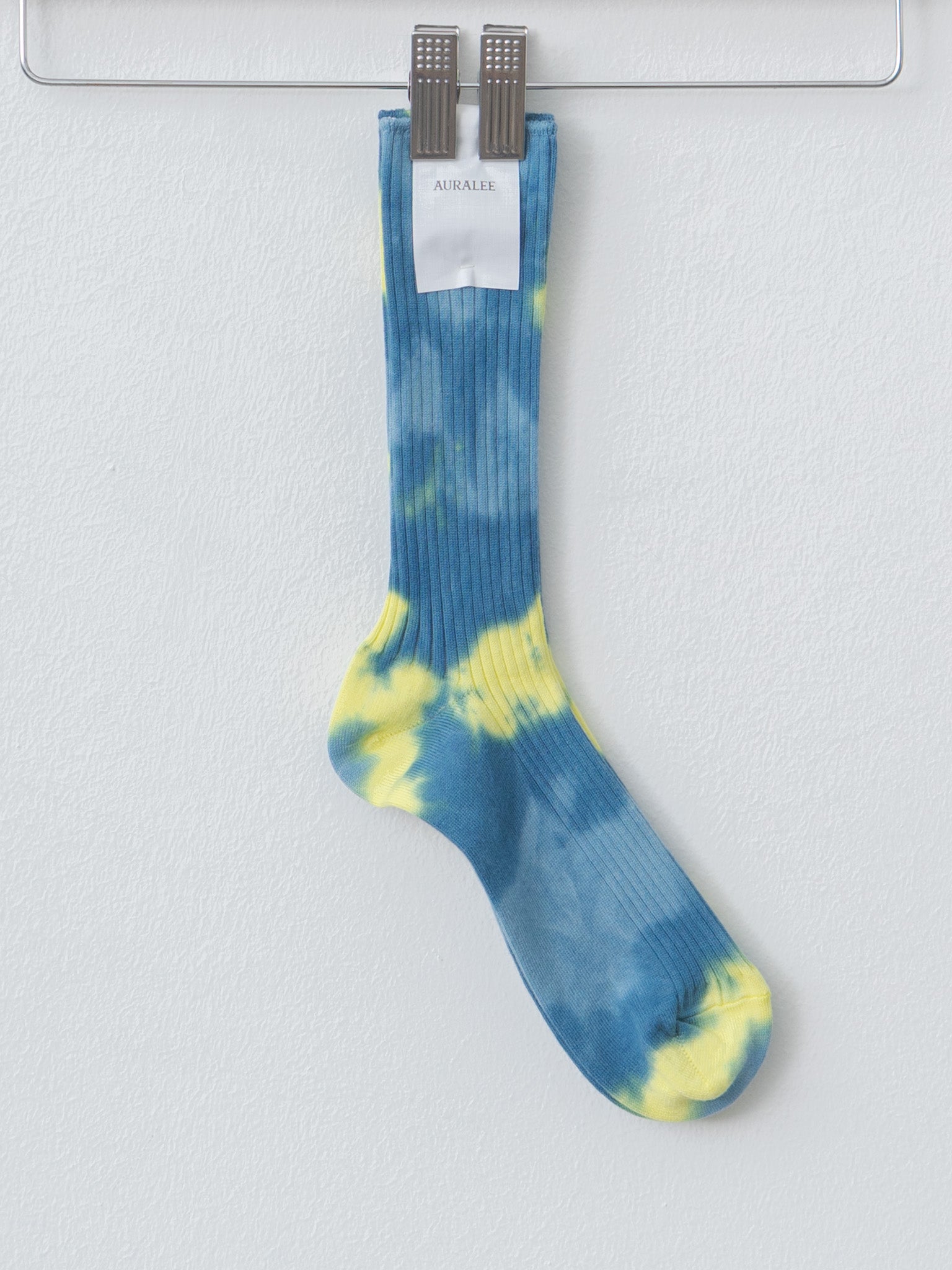 Namu Shop - Auralee Giza High Gauge Tie-Dye Socks - Light Blue × Purple