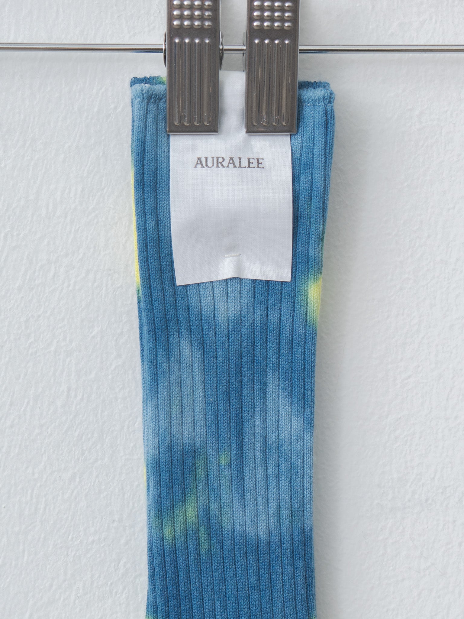 Namu Shop - Auralee Giza High Gauge Tie-Dye Socks - Light Blue × Purple