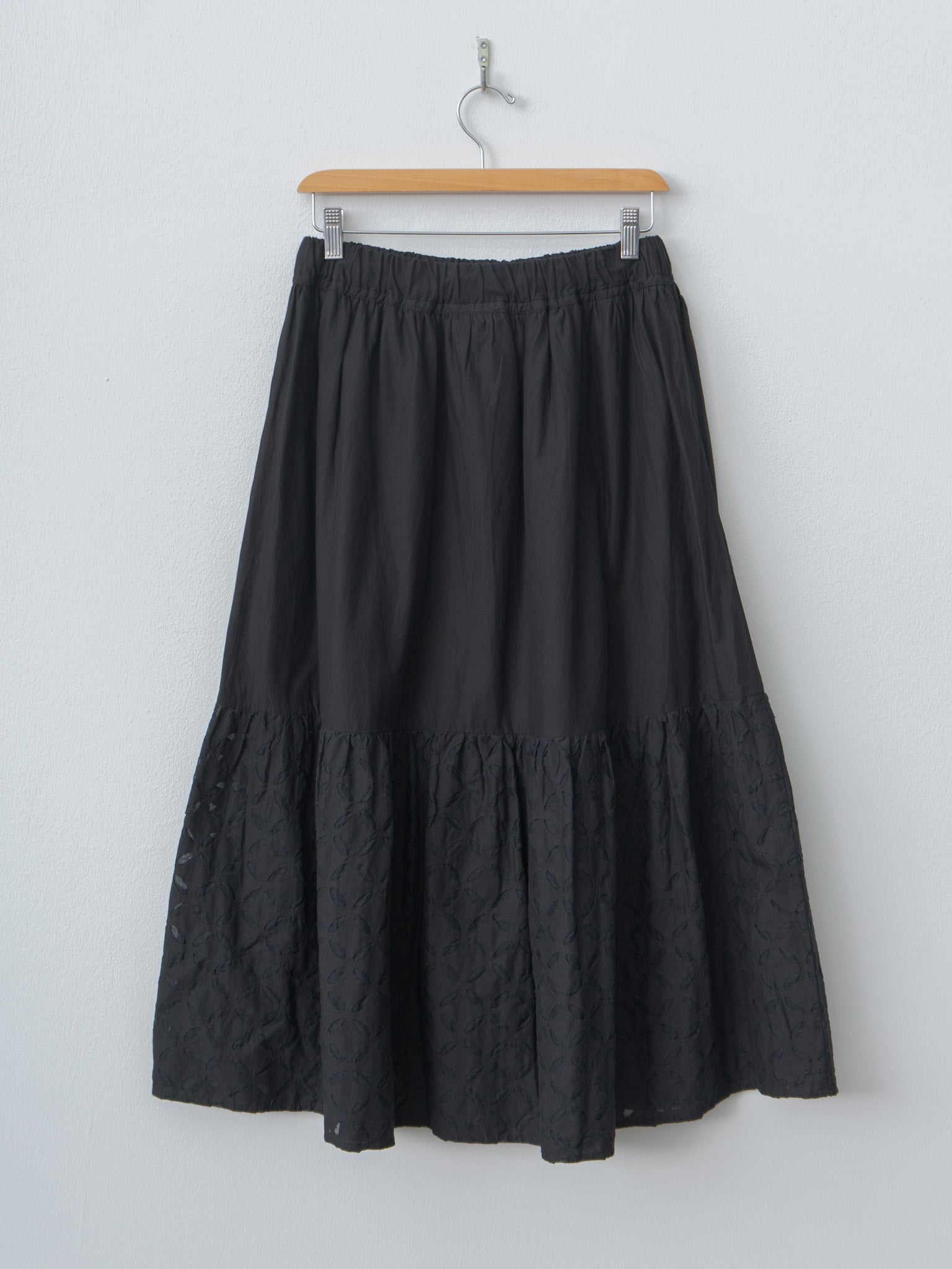 Namu Shop - Ichi Antiquites India Reverse Appliqué Skirt - Black