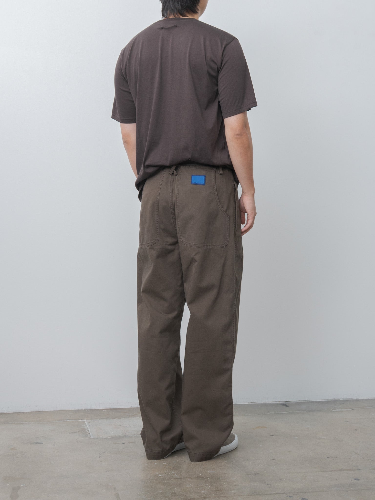 Namu Shop - Document Combed Cotton Belted Chino Pants - Brown