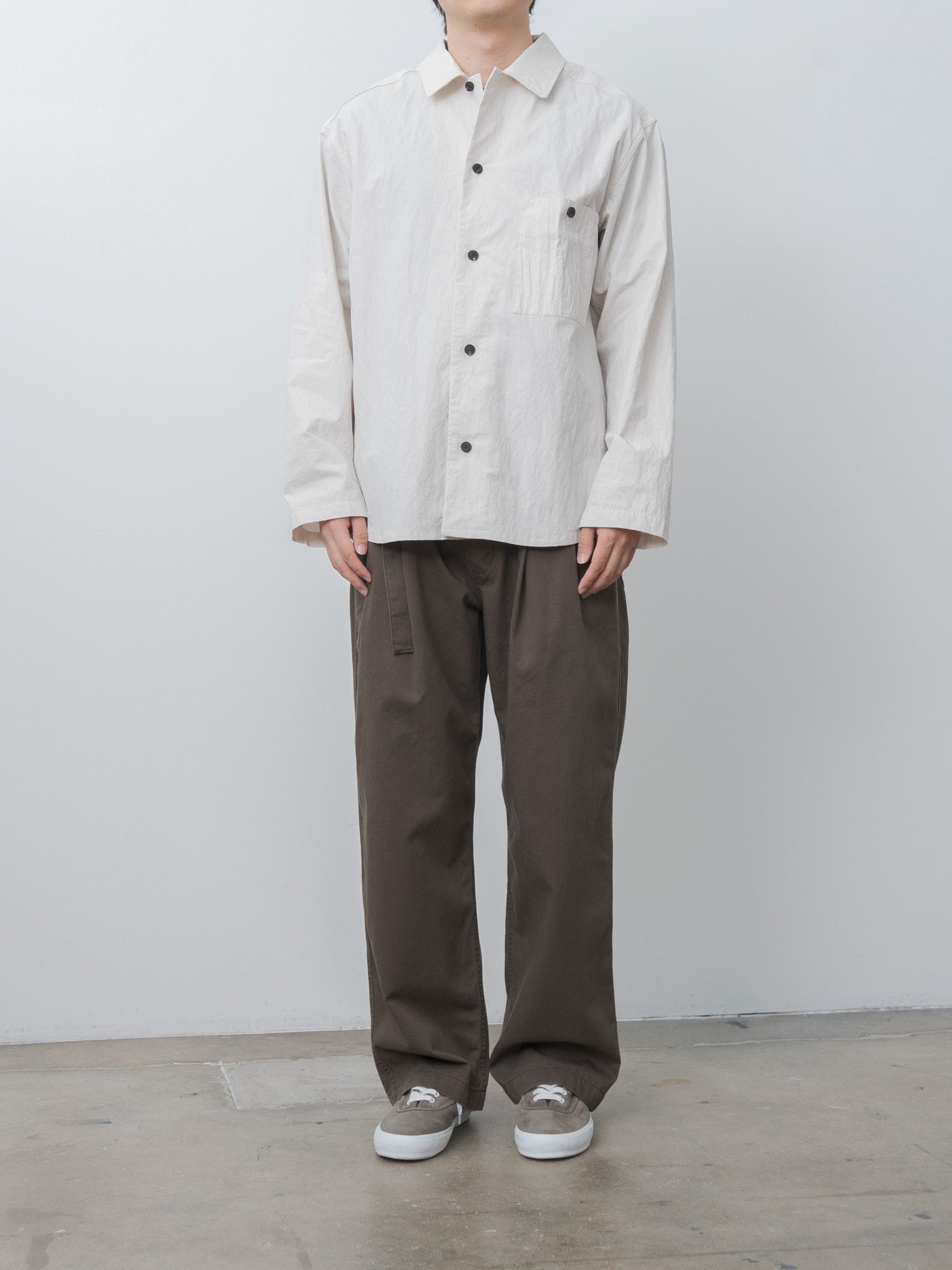 Namu Shop - Document Cotton Nylon French Shirt - Ivory