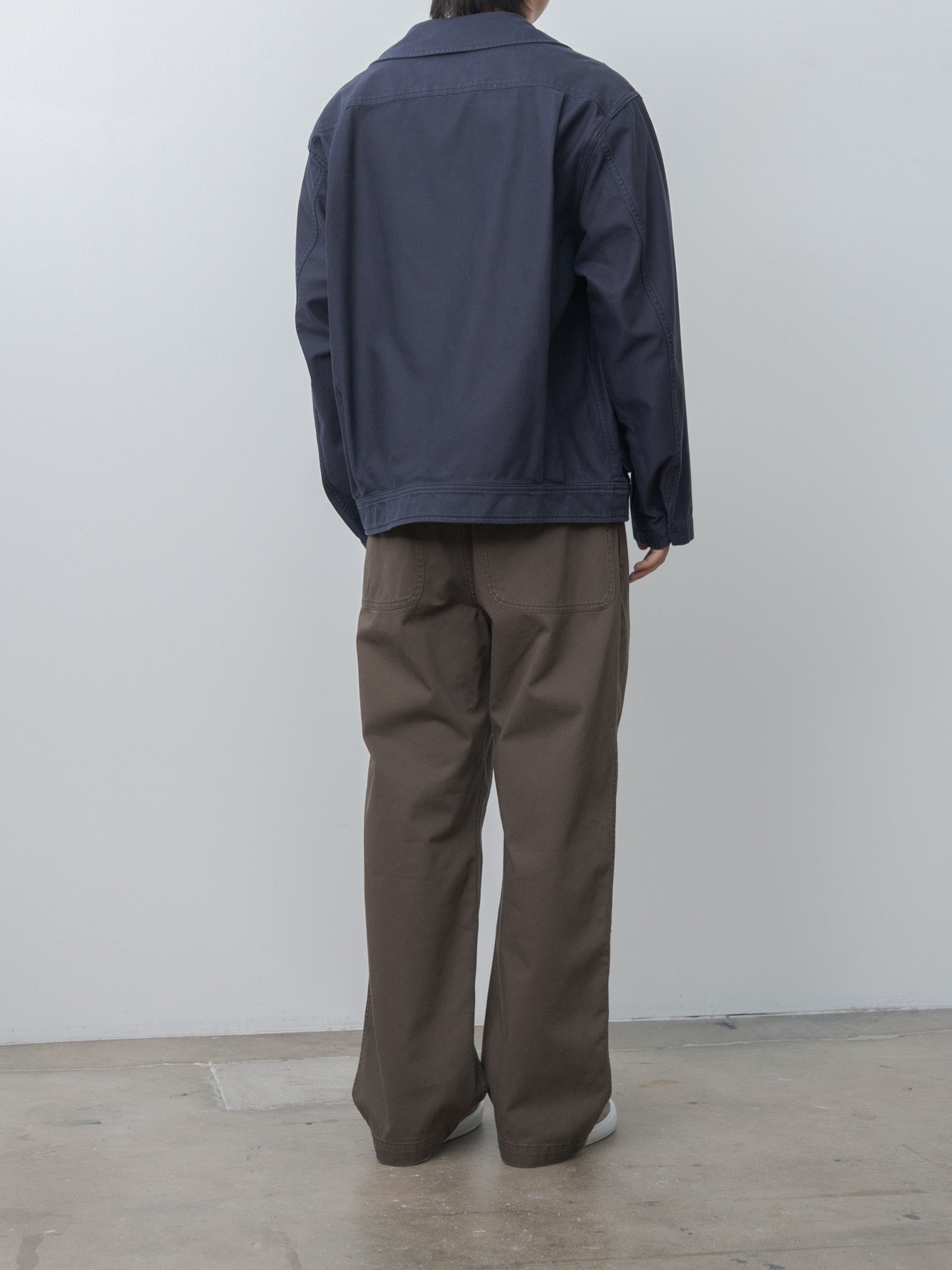 Namu Shop - Document Sulfur-Dyed Back Satin Big Pocket Jacket - Navy
